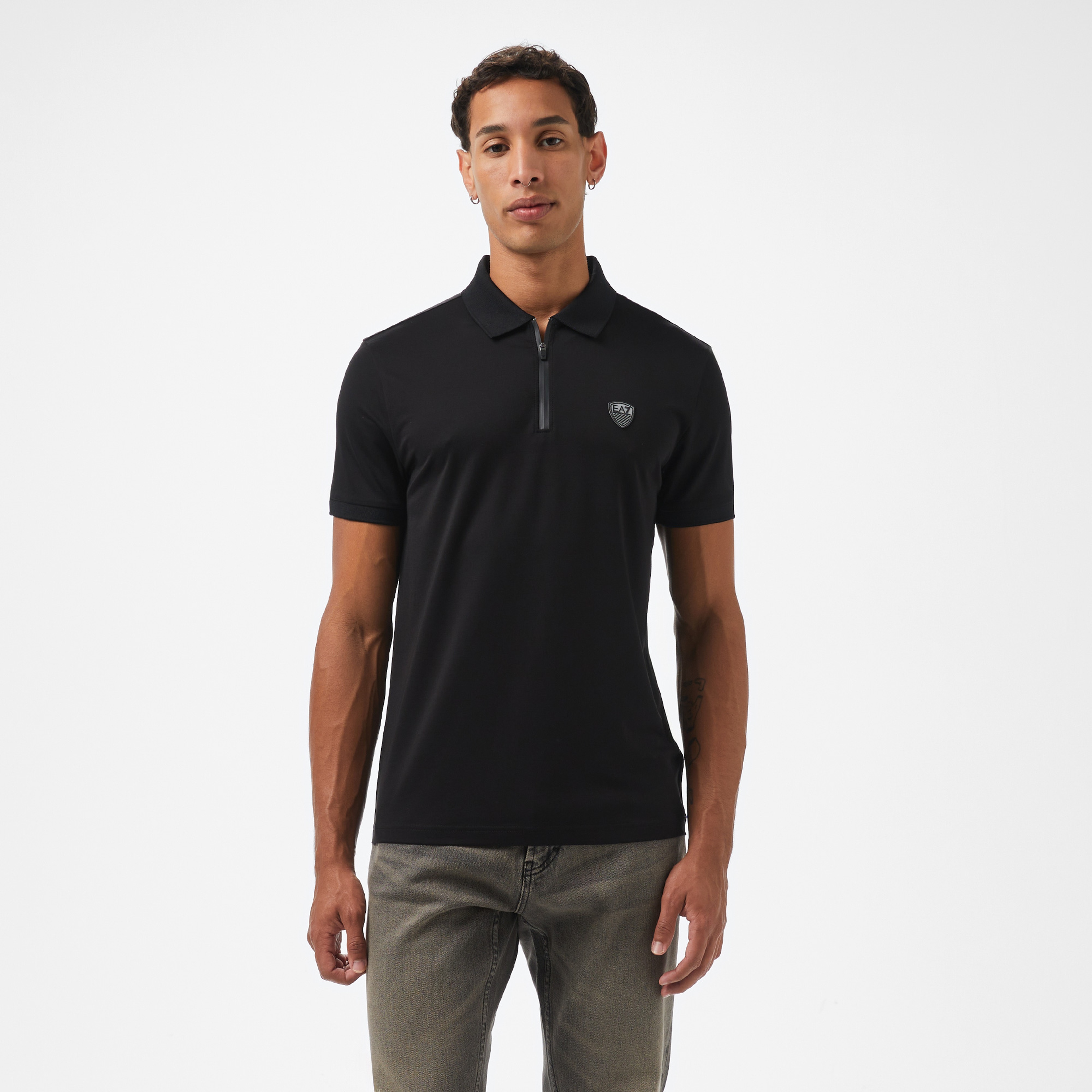 EA7 Erkek Siyah Polo