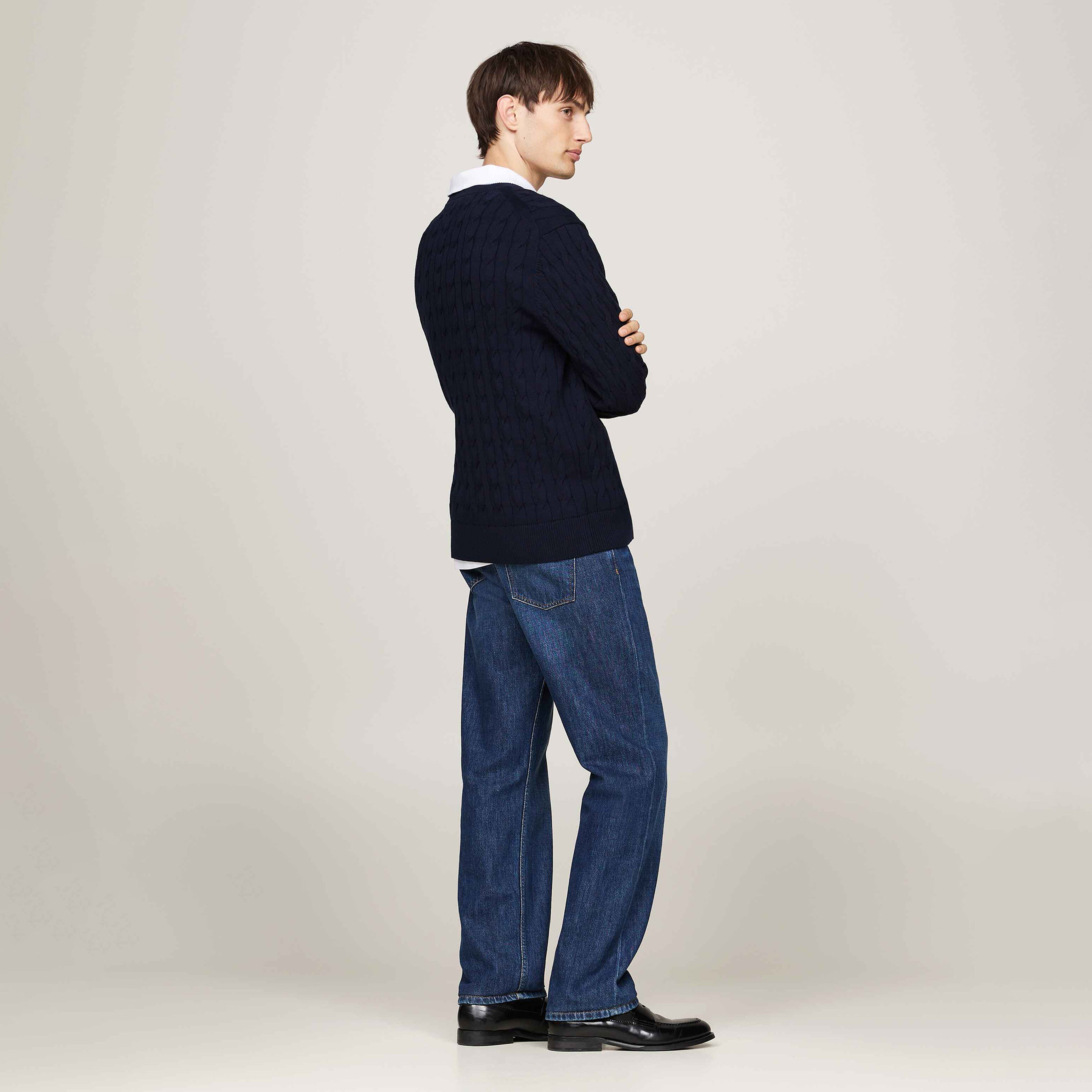 Tommy Hilfiger Erkek Mavi Triko