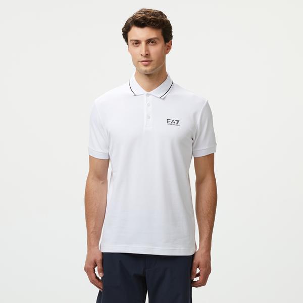 Ea7 Erkek Beyaz Polo