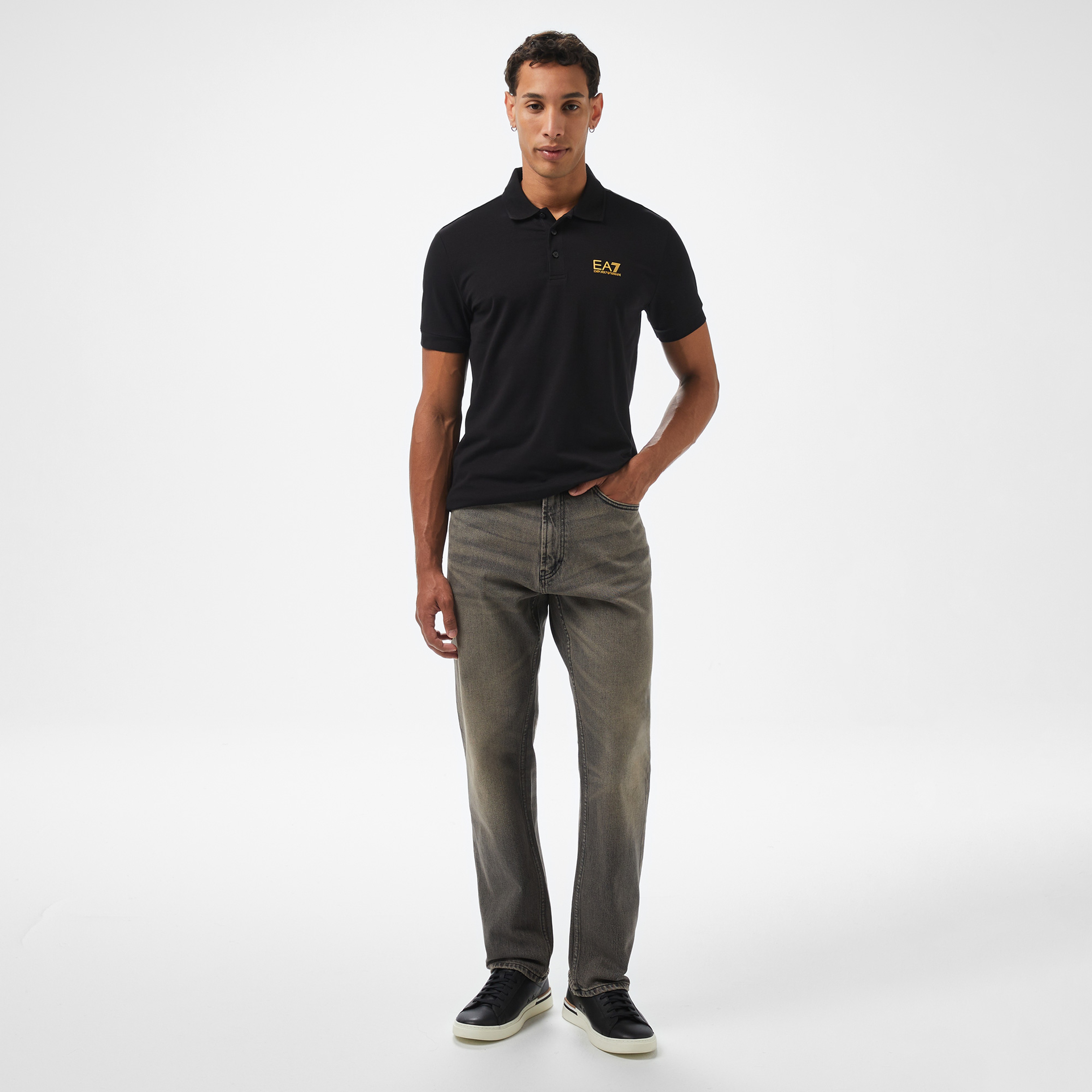 EA7 Erkek Siyah Polo