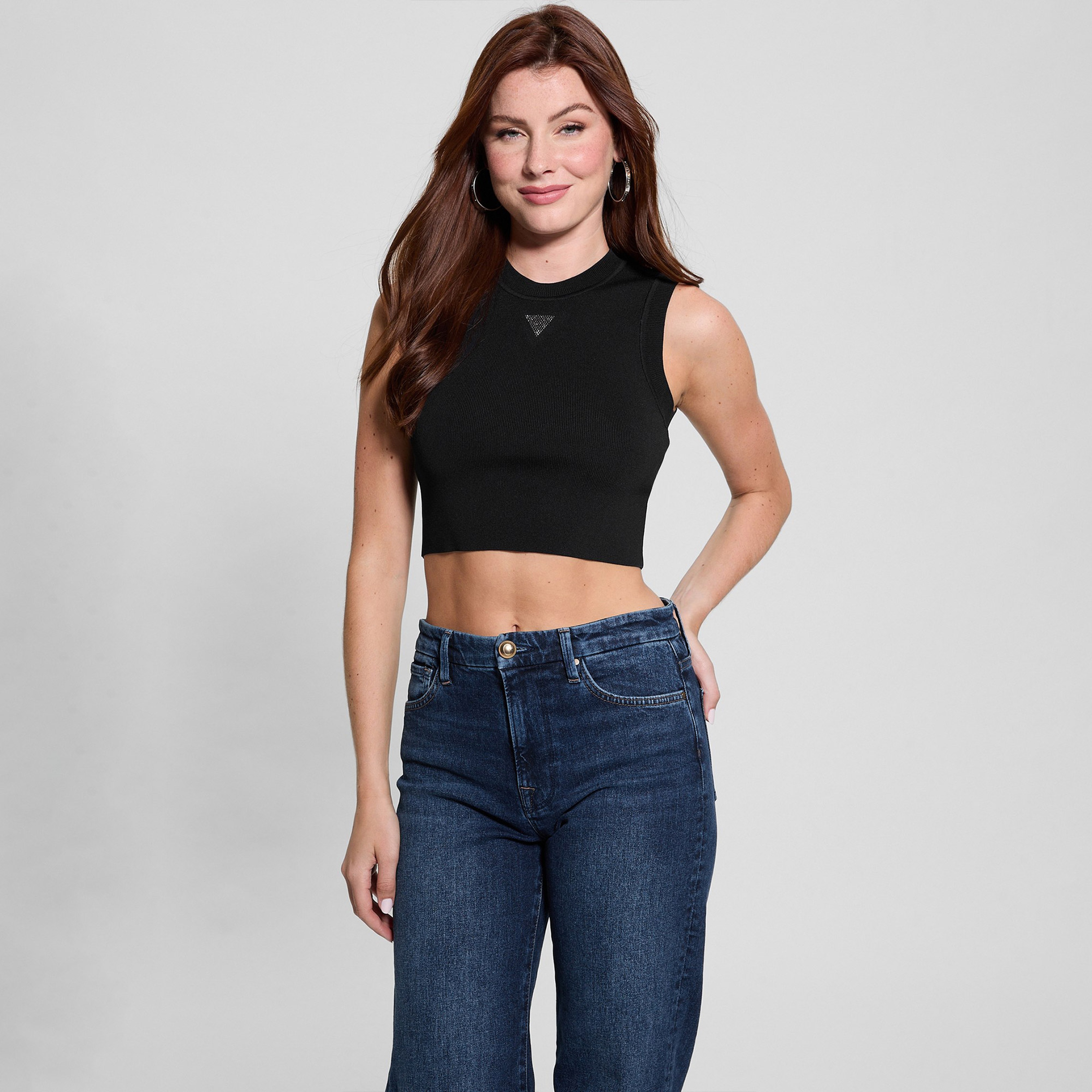 Guess Kadın Siyah Tshirt