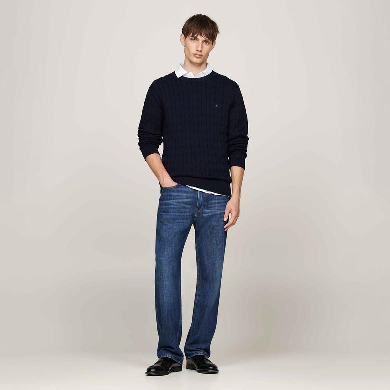 Tommy Hilfiger Erkek Mavi Triko