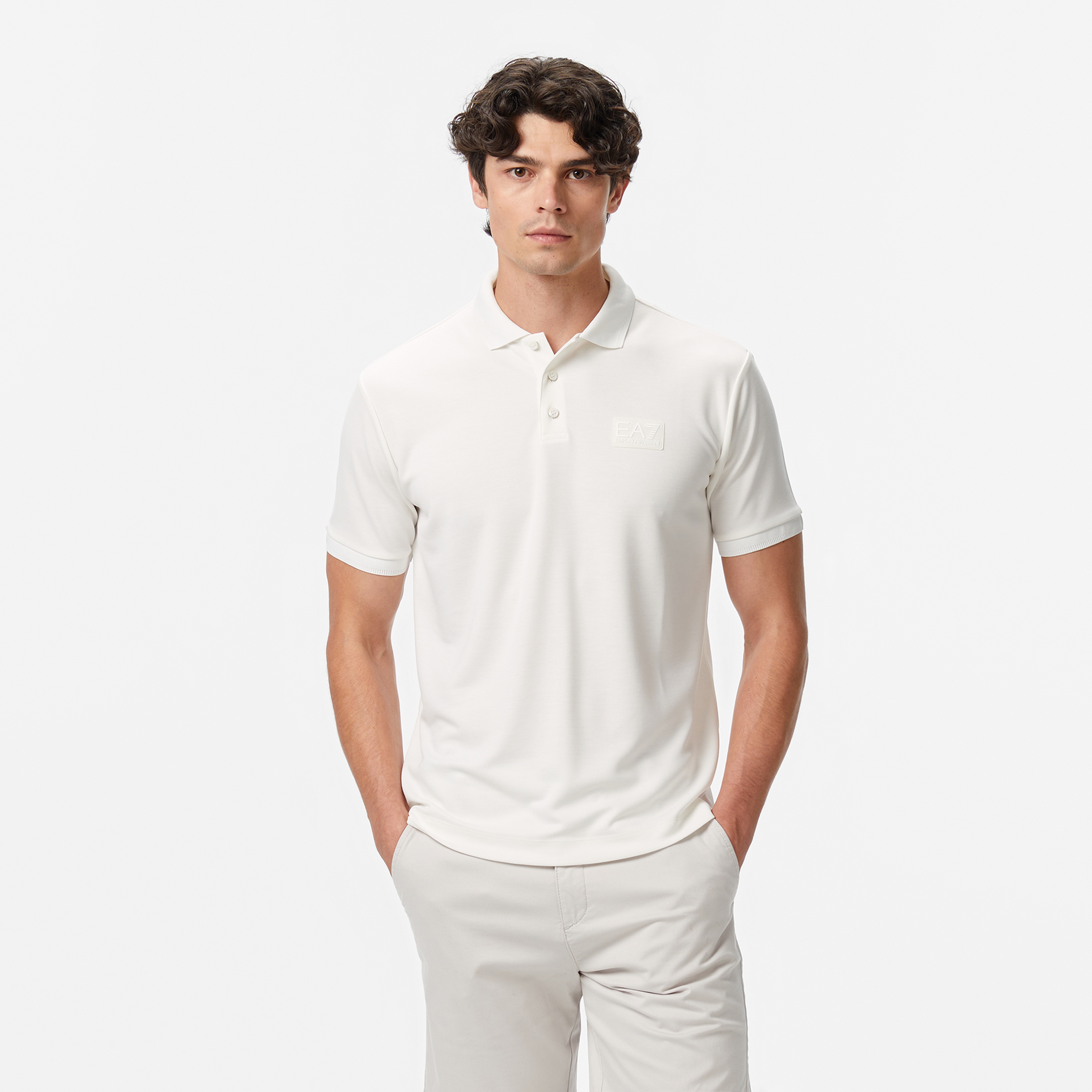 Ea7 Erkek Beyaz Polo