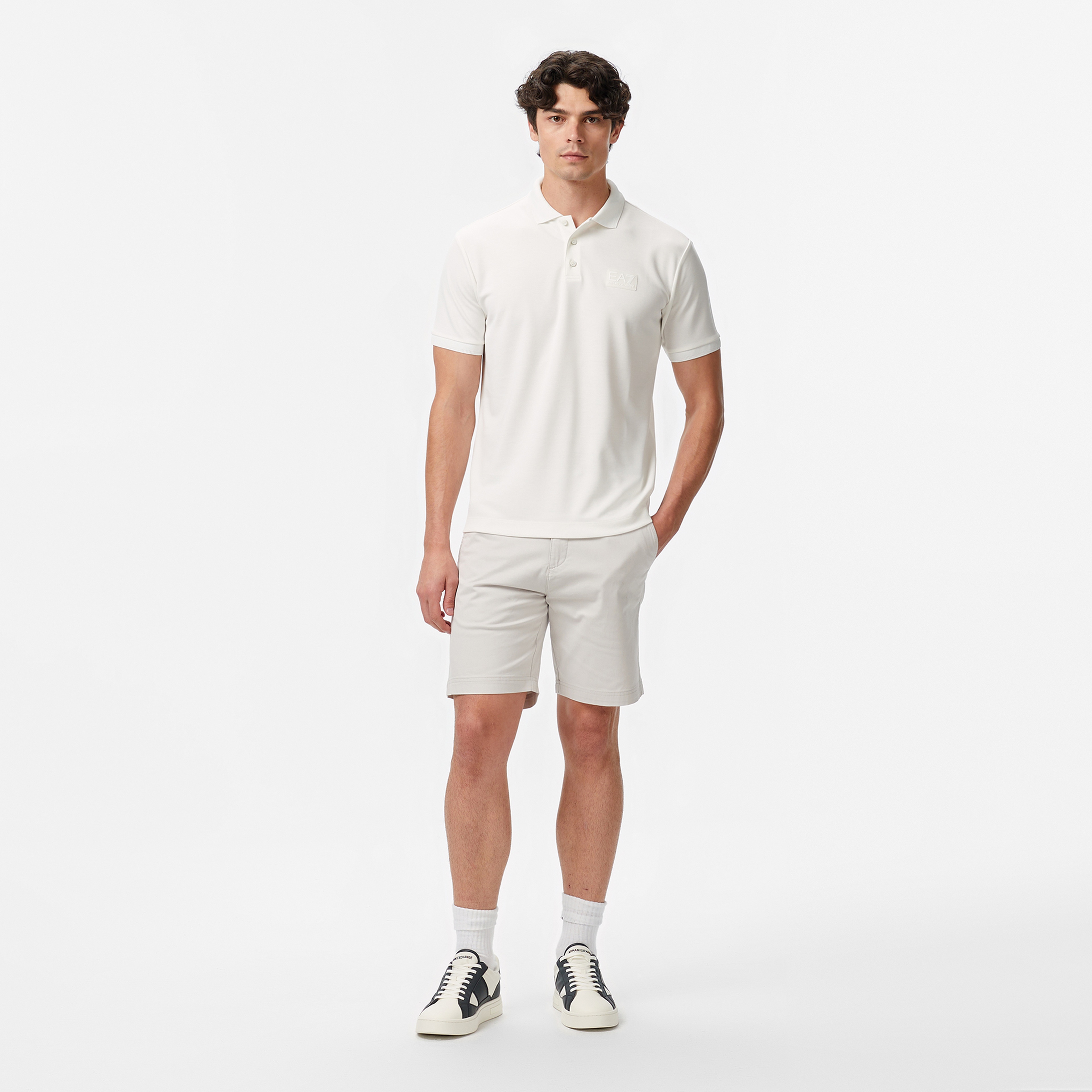 Ea7 Erkek Beyaz Polo