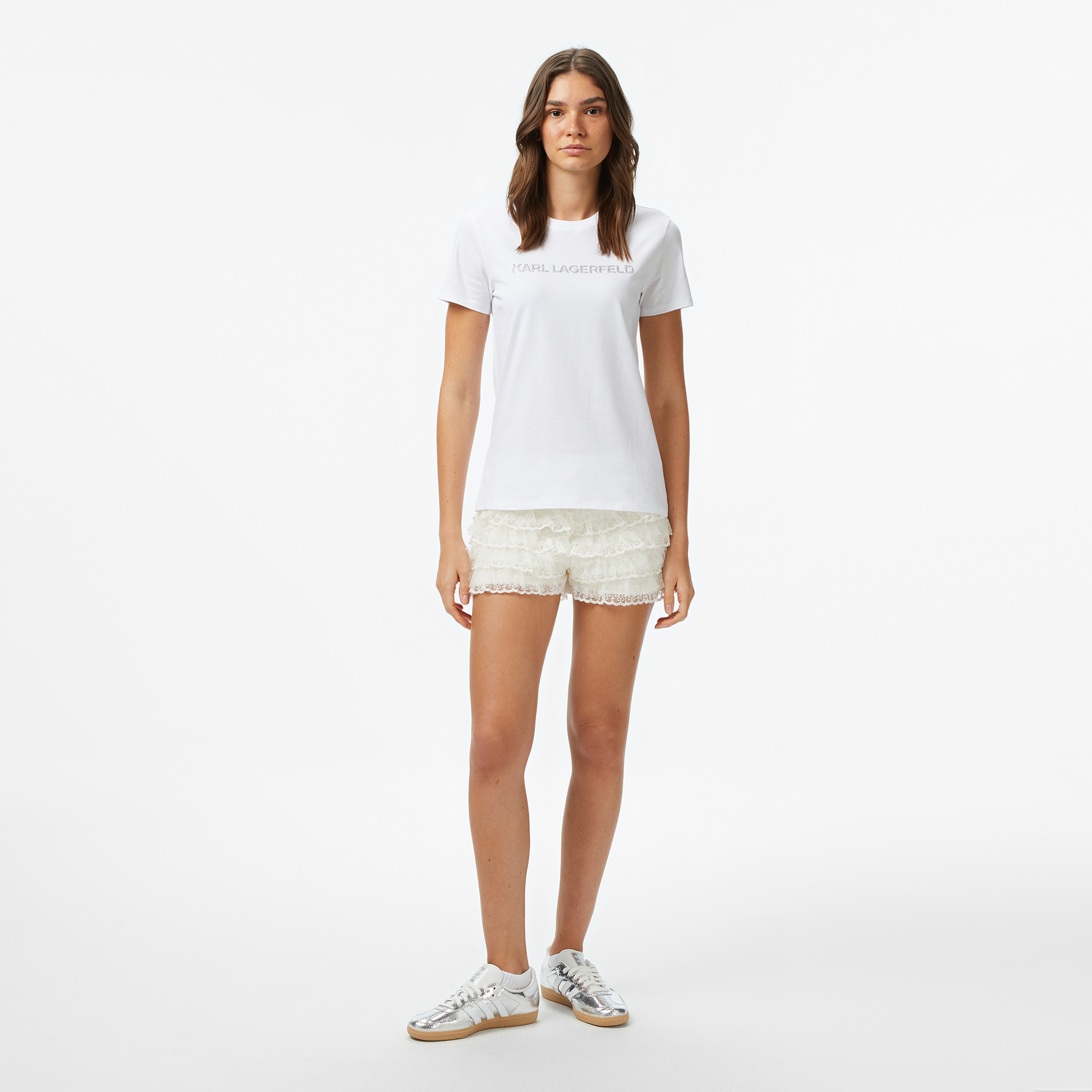 Karl Lagerfeld Kadın Beyaz T-Shirt