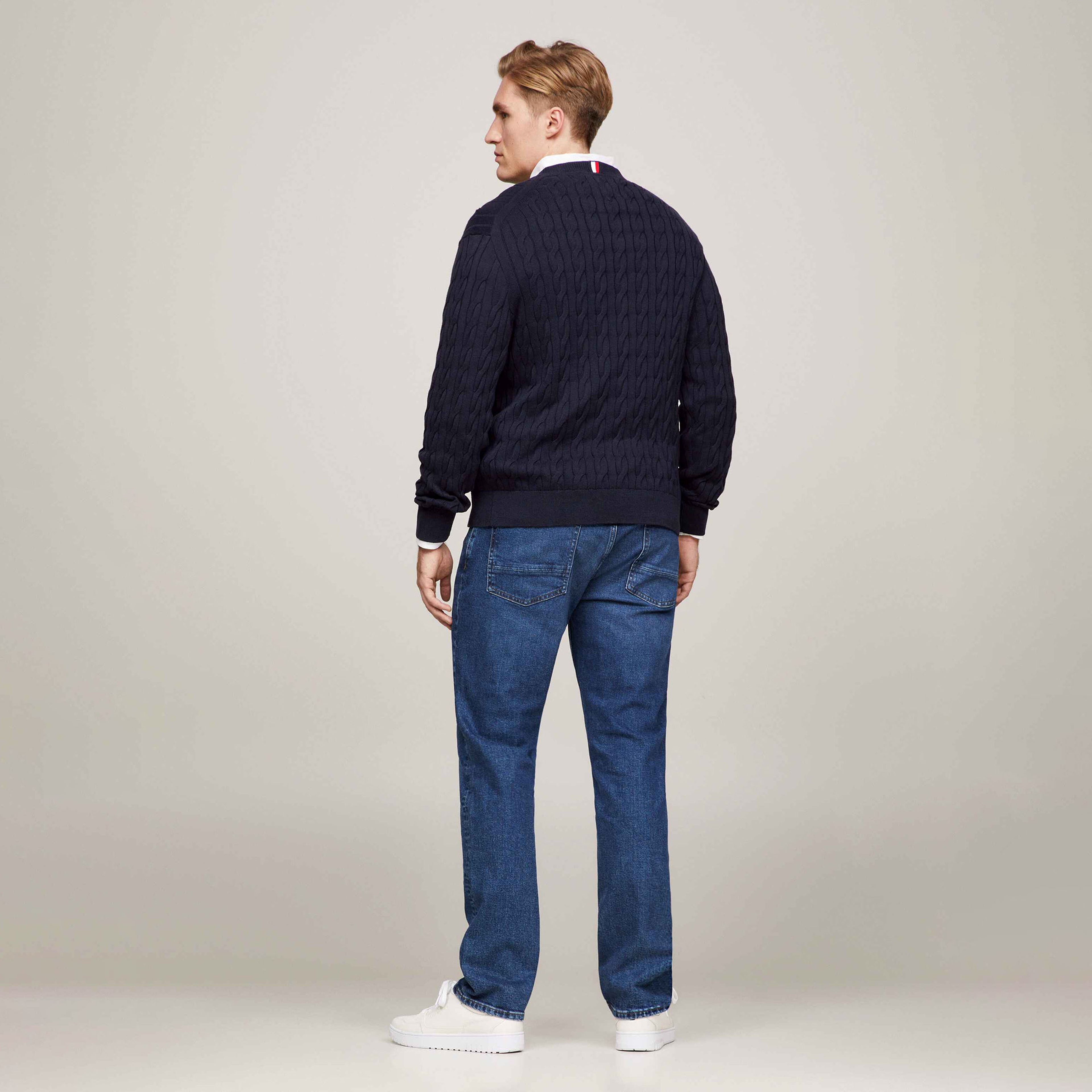 Tommy Hilfiger Erkek Mavi Triko