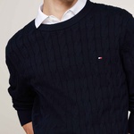 Tommy Hilfiger Erkek Mavi Triko