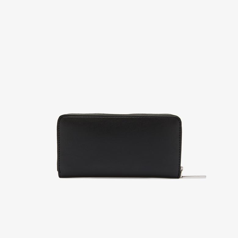 Calvin Klein Re-Lock Large Zip Around Kadın Siyah Cüzdan