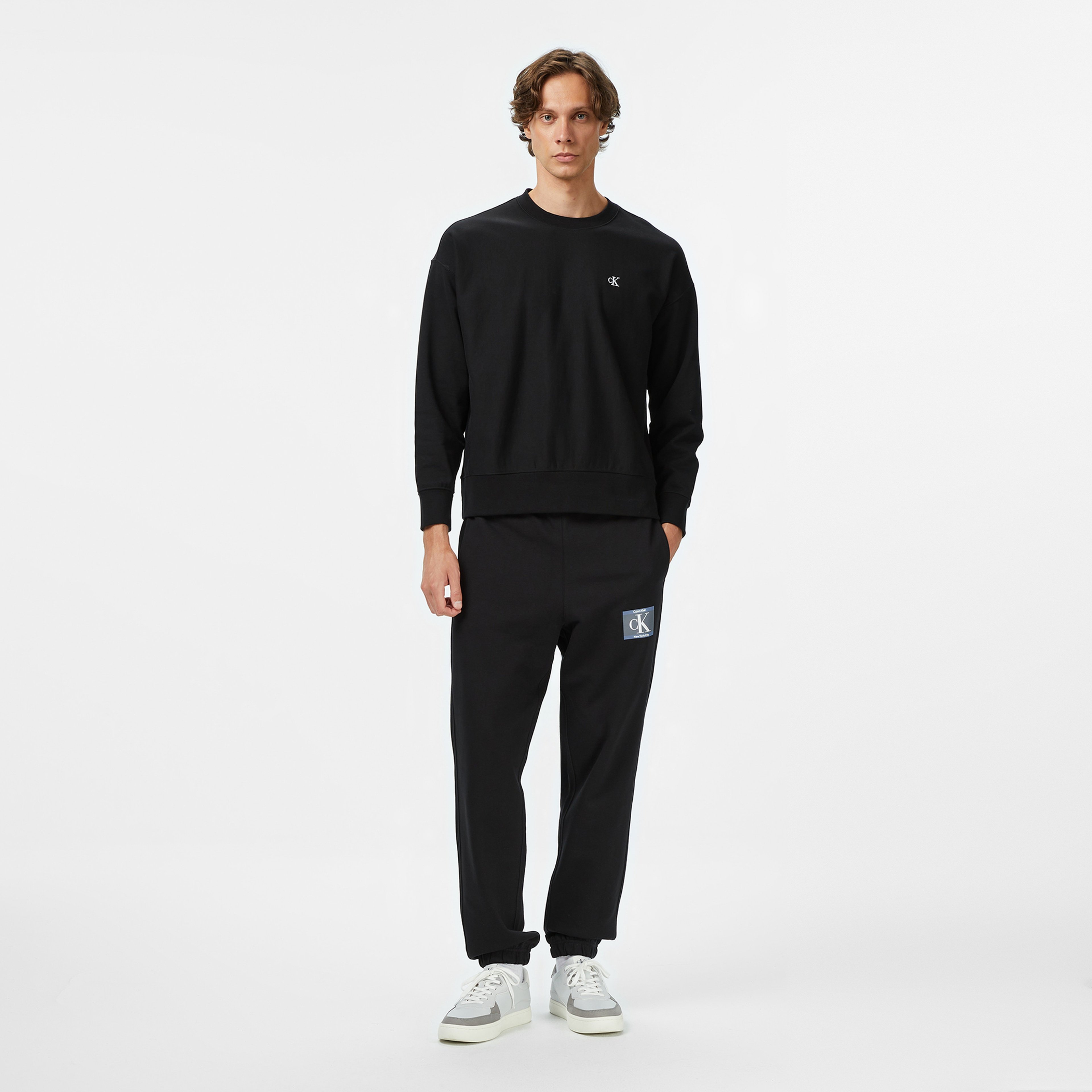 Calvin Klein Terry Graphic Jogger Erkek Siyah Eşofman Altı