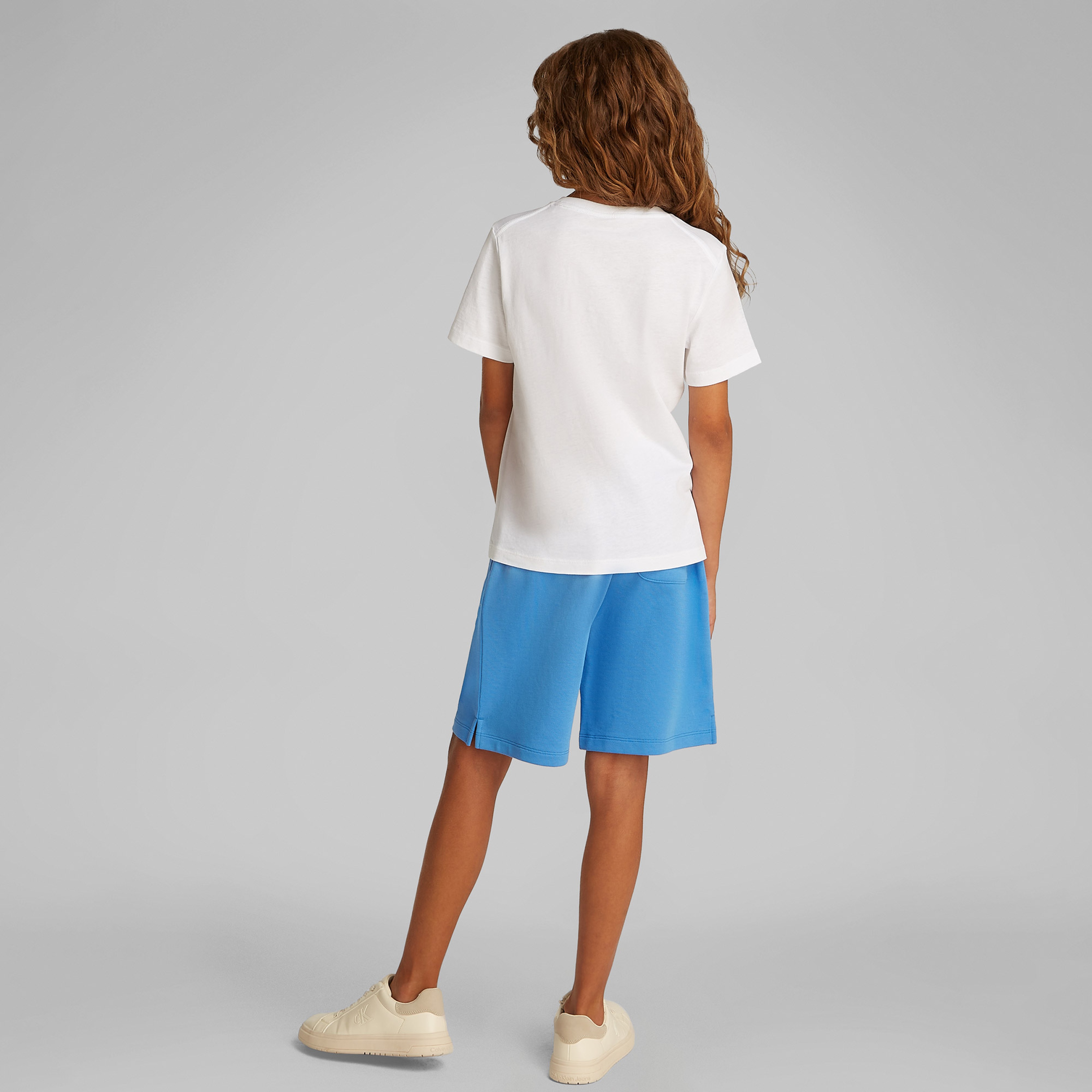 Calvin Klein Monogram Çocuk Beyaz T-Shirt