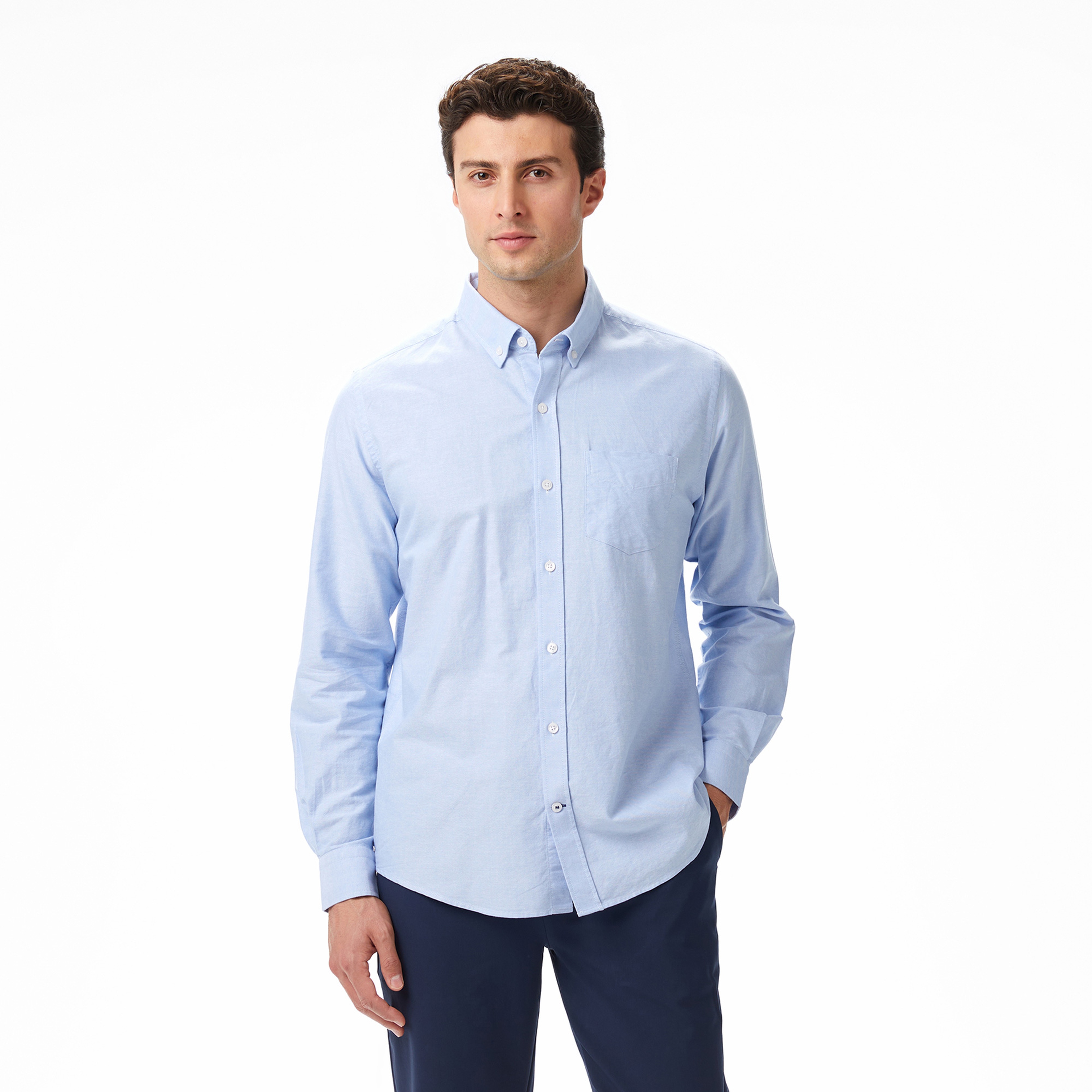 Nautica Erkek Mavi Classic Fit Gömlek