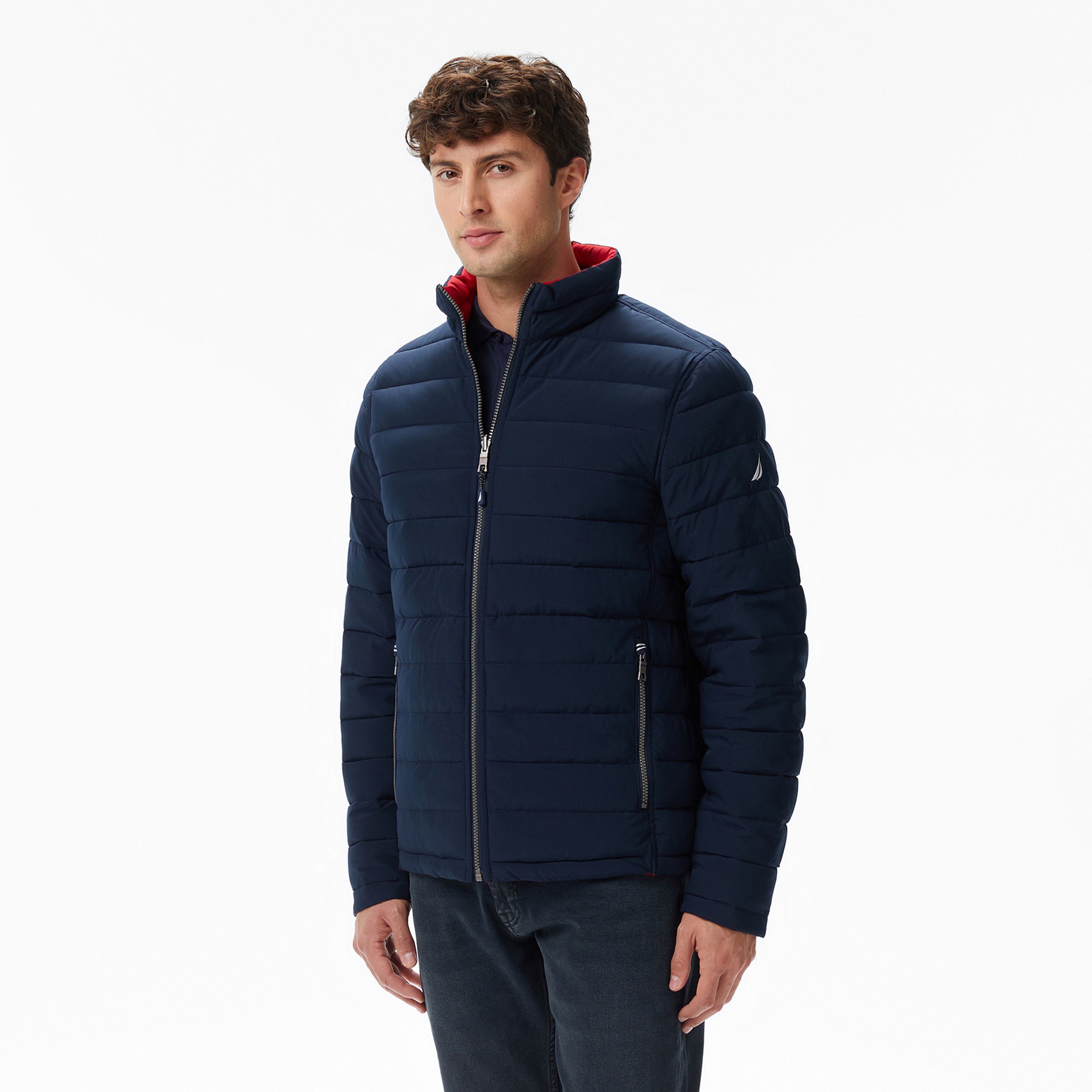 Nautica Erkek Lacivert Regular Fit Çift Taraflı Mont
