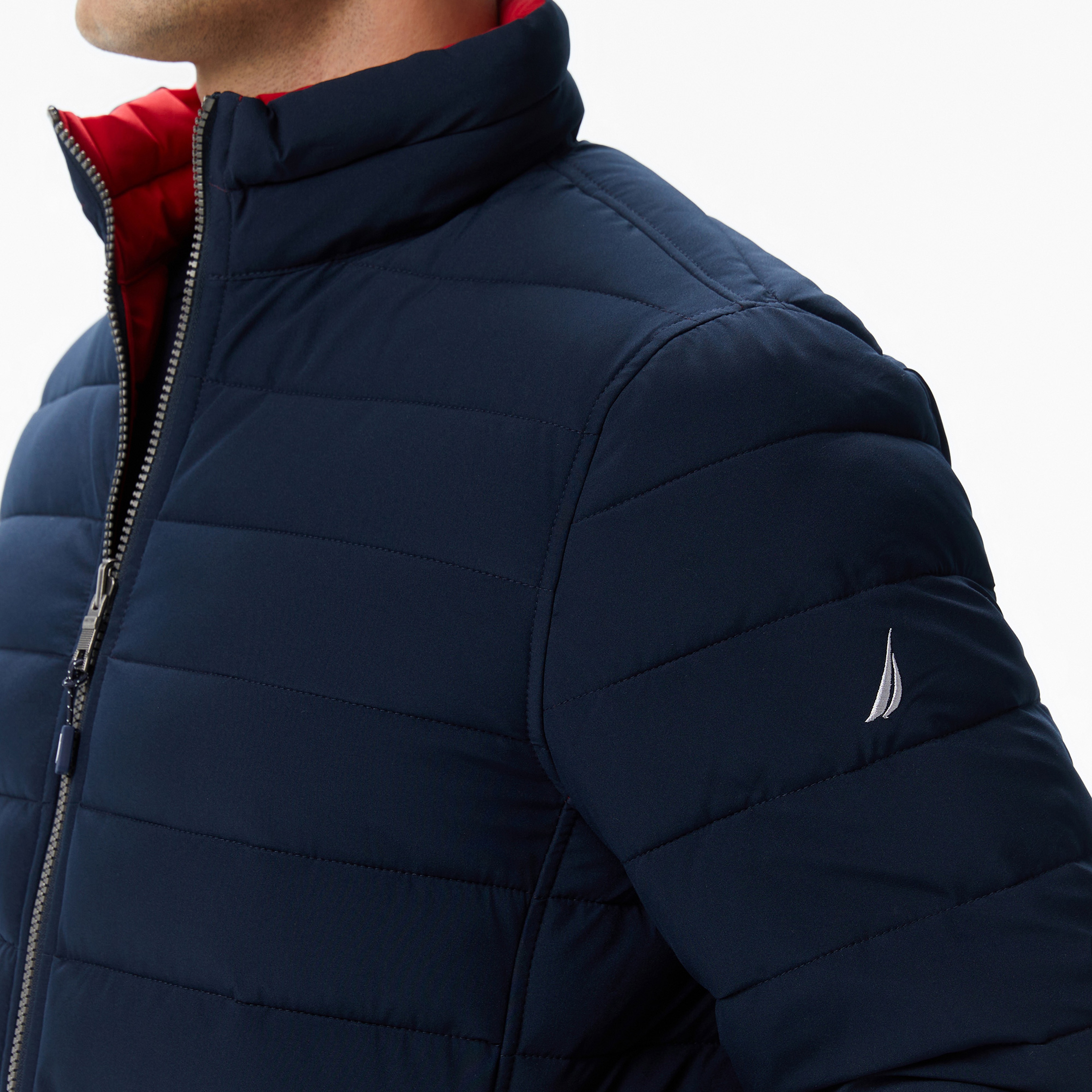 Nautica Erkek Lacivert Regular Fit Çift Taraflı Mont