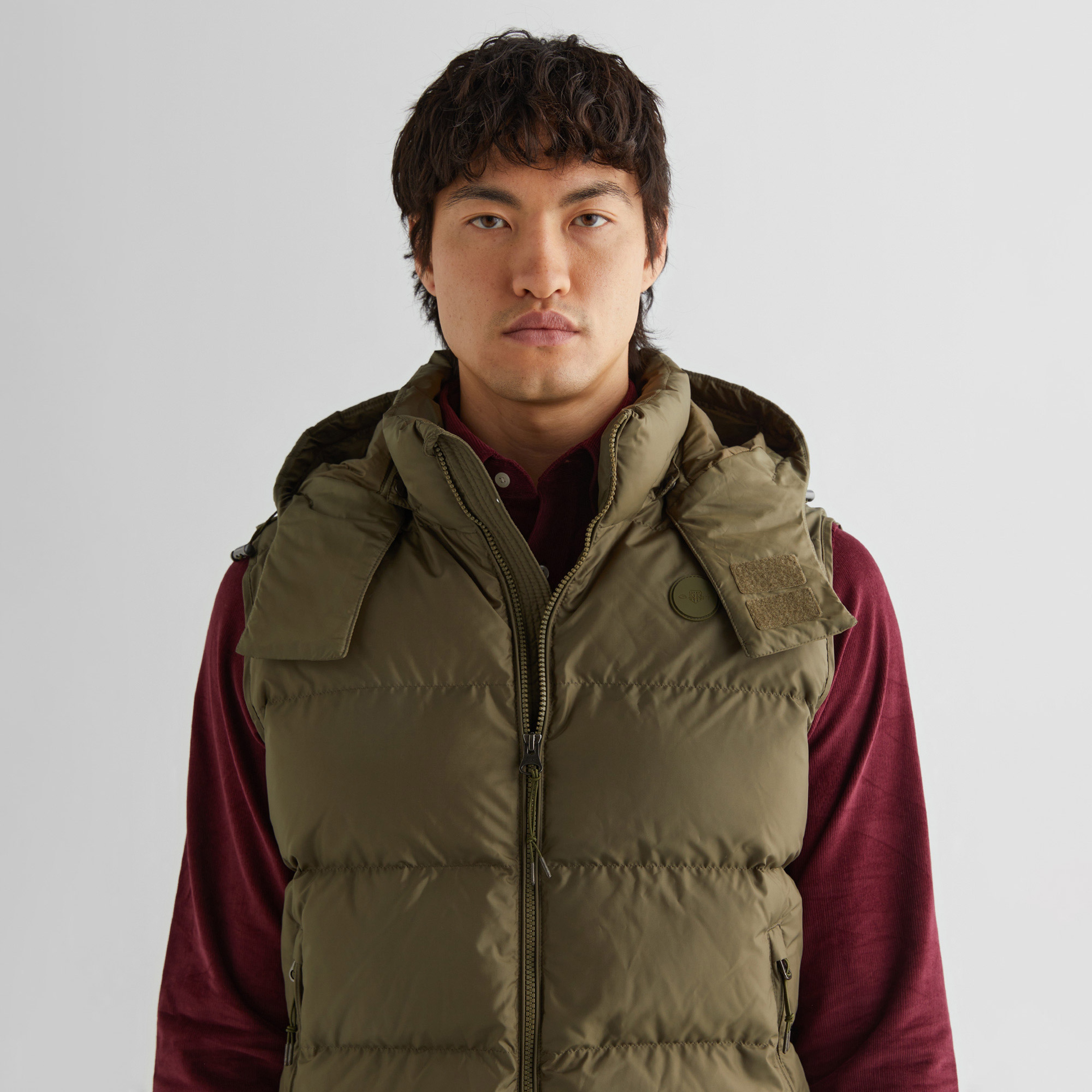 GANT Erkek Yeşil Regular Fit Kapüşonlu Yelek