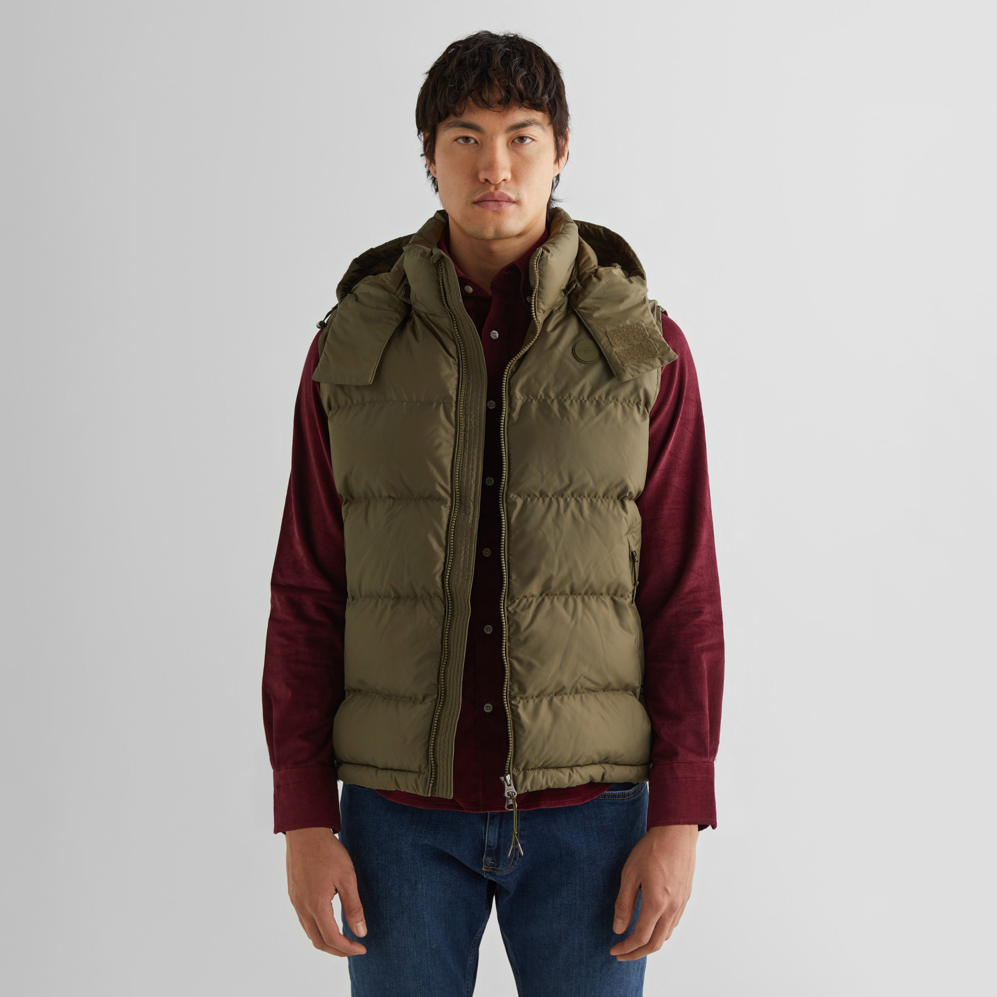 GANT Erkek Yeşil Regular Fit Kapüşonlu Yelek