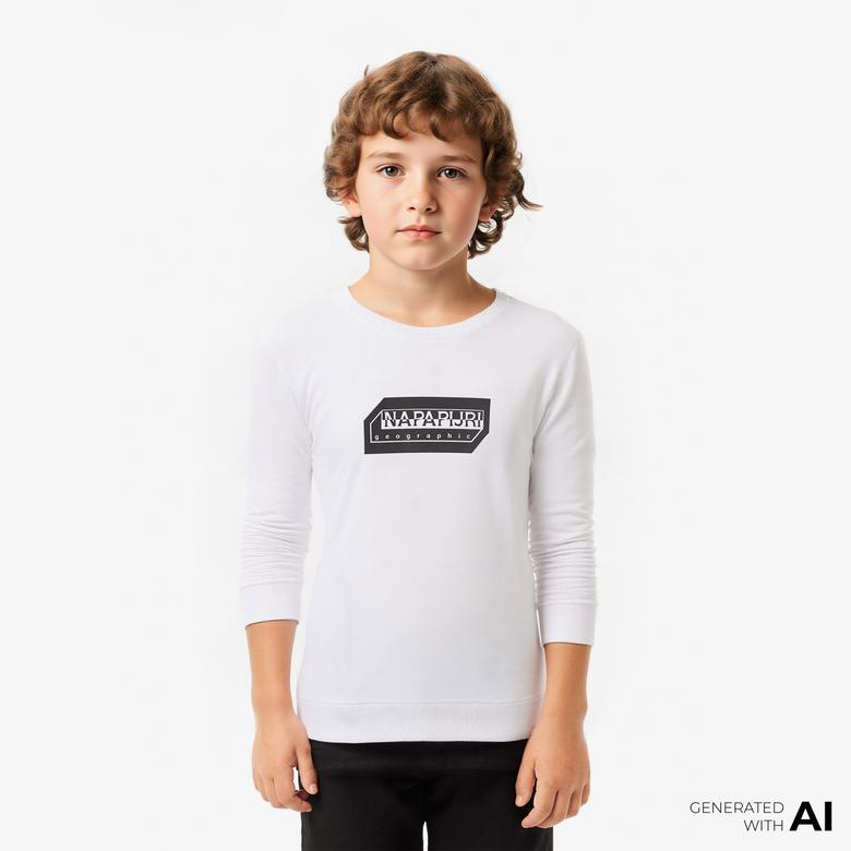 Napapijri K B-Kitik C Çocuk Beyaz Hoodie