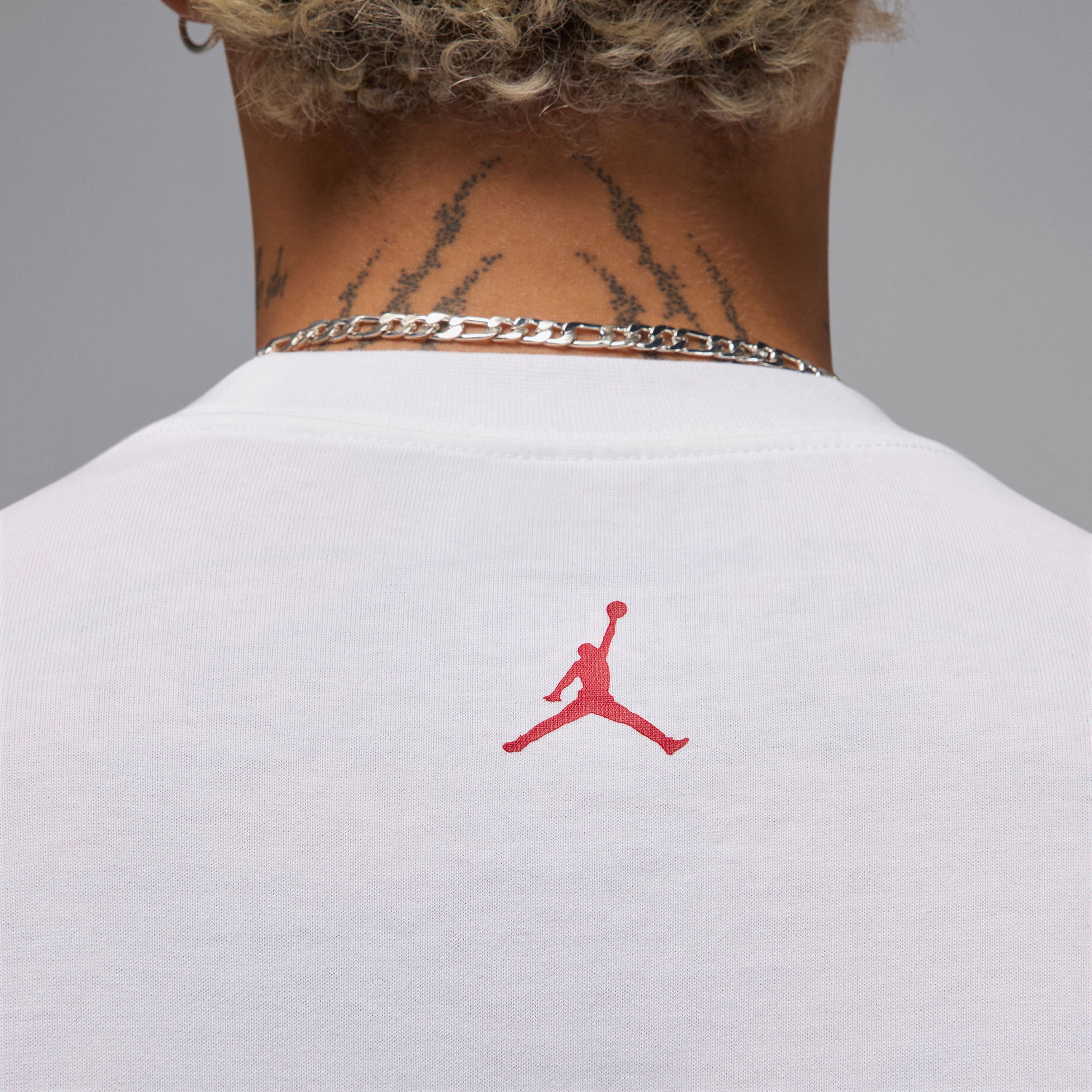 Jordan Brand Sneaker Yamalı Erkek Beyaz T-Shirt