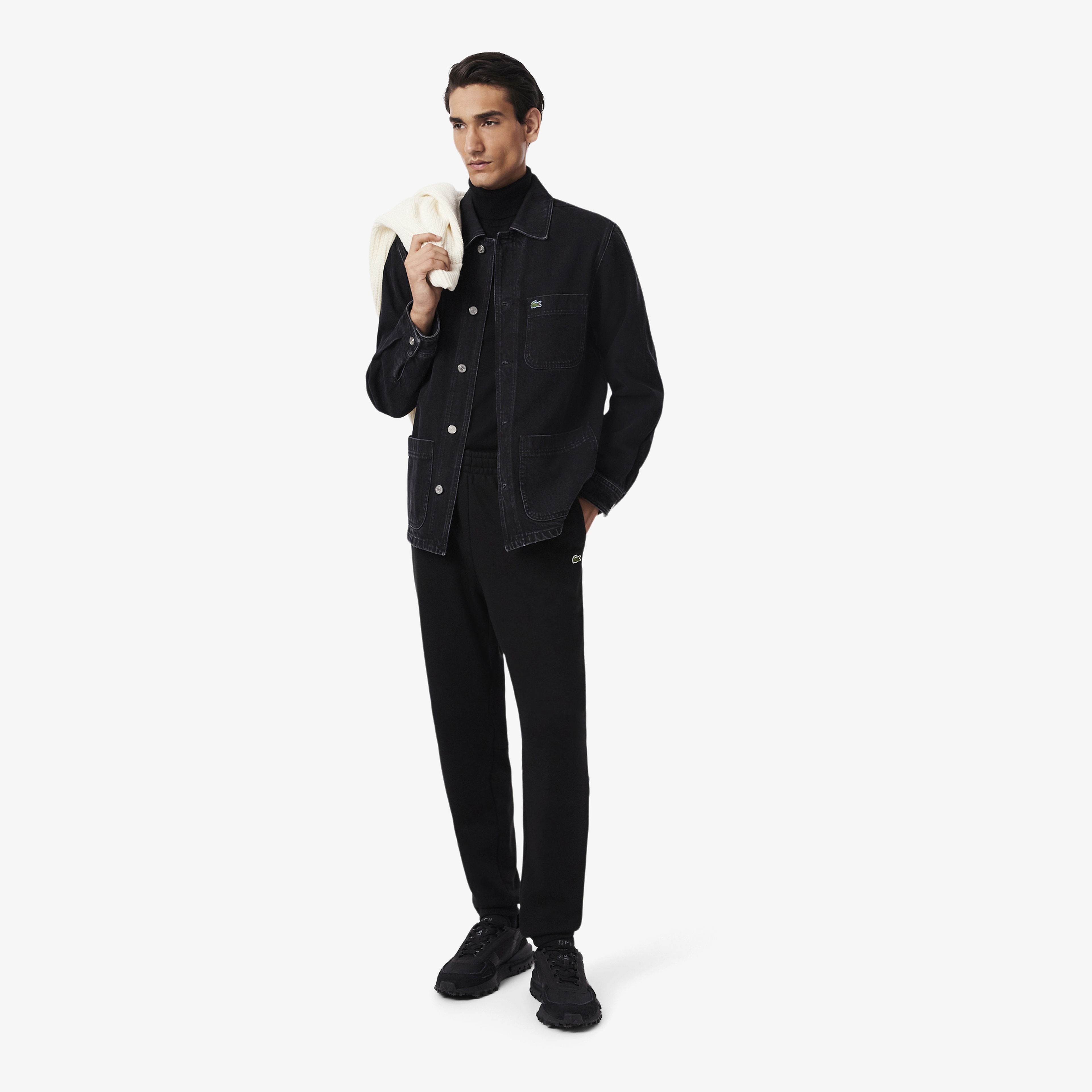 Lacoste Tapered Fit Erkek Siyah Eşofman Altı