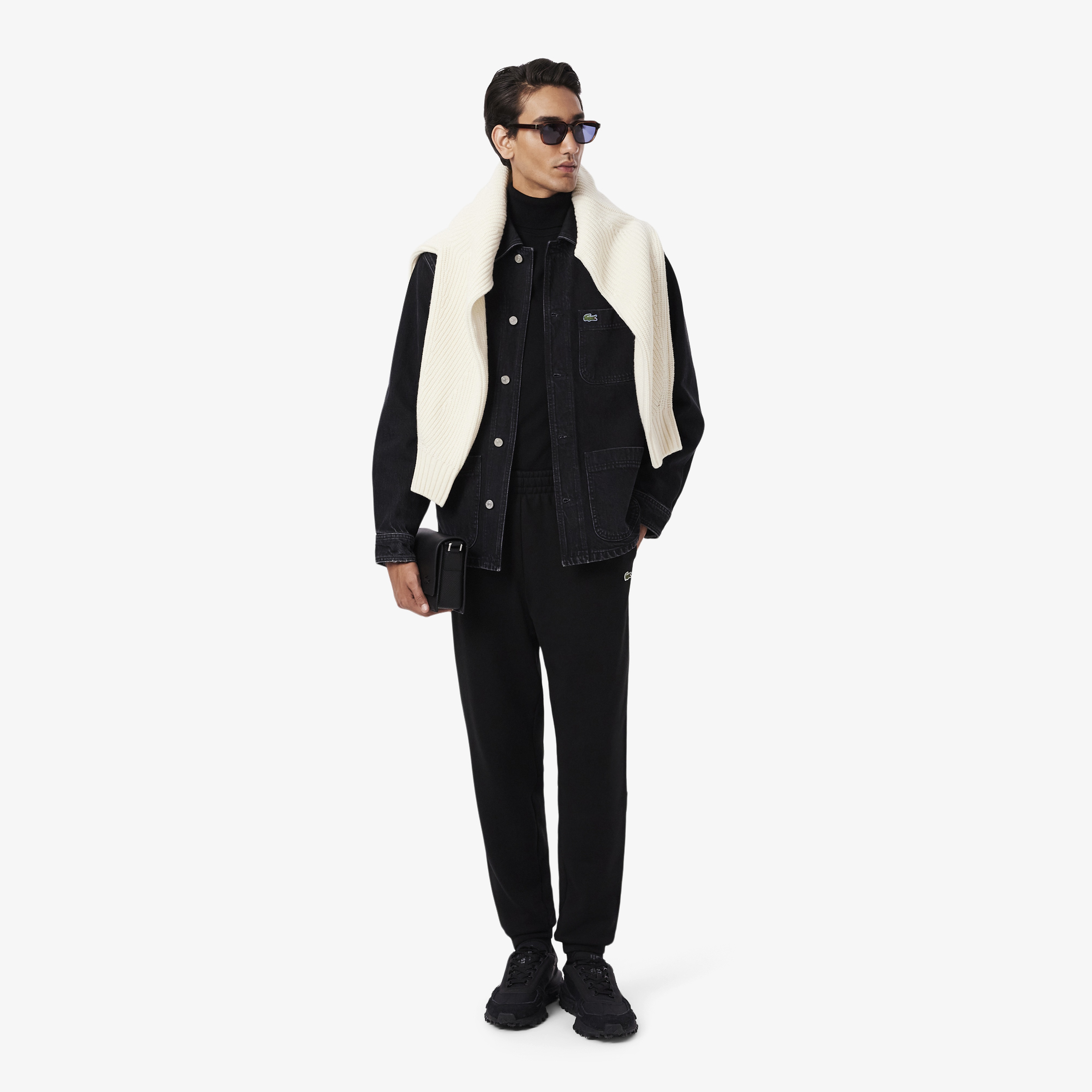 Lacoste Tapered Fit Erkek Siyah Eşofman Altı