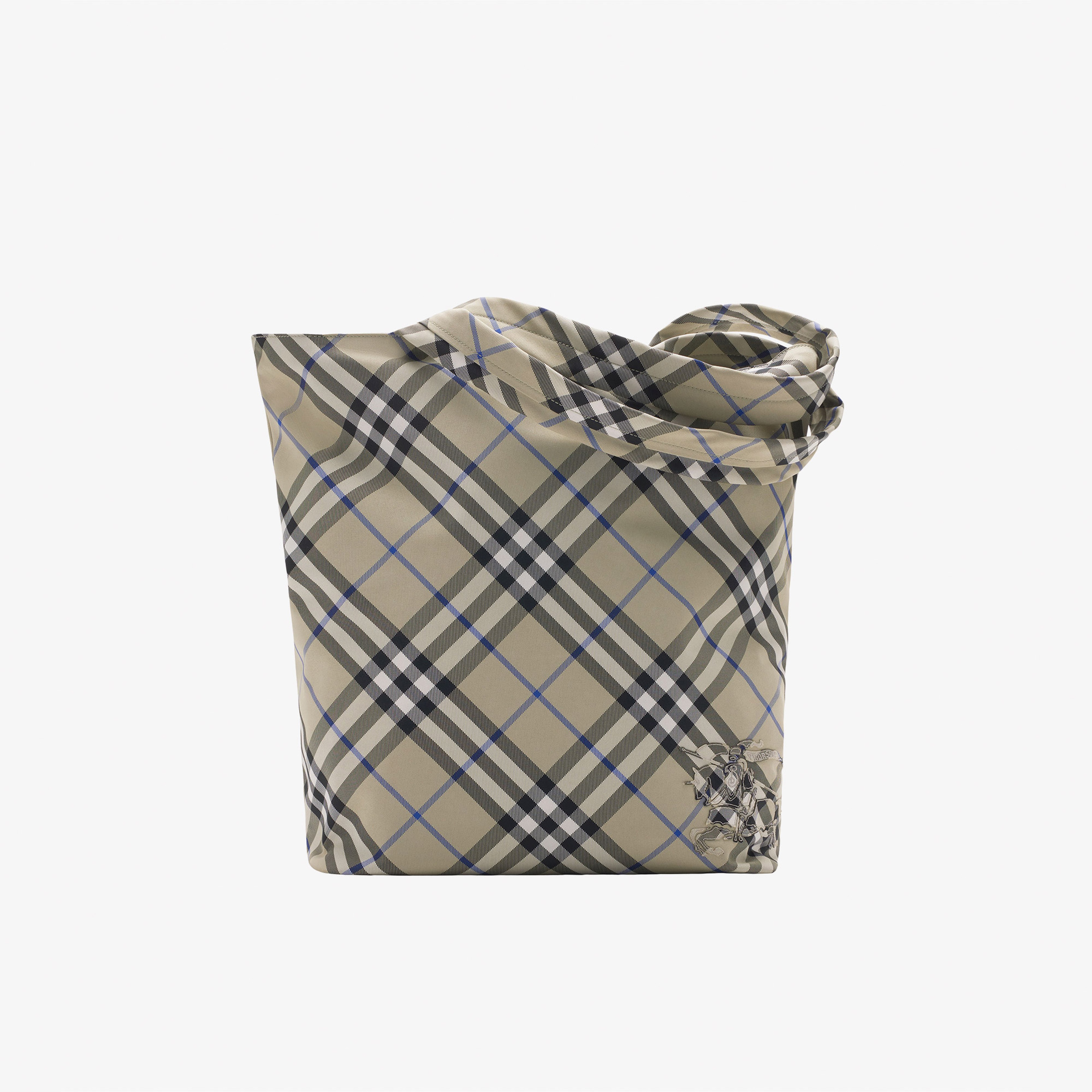 Burberry Check Tote Erkek Krem Rengi El Çantası