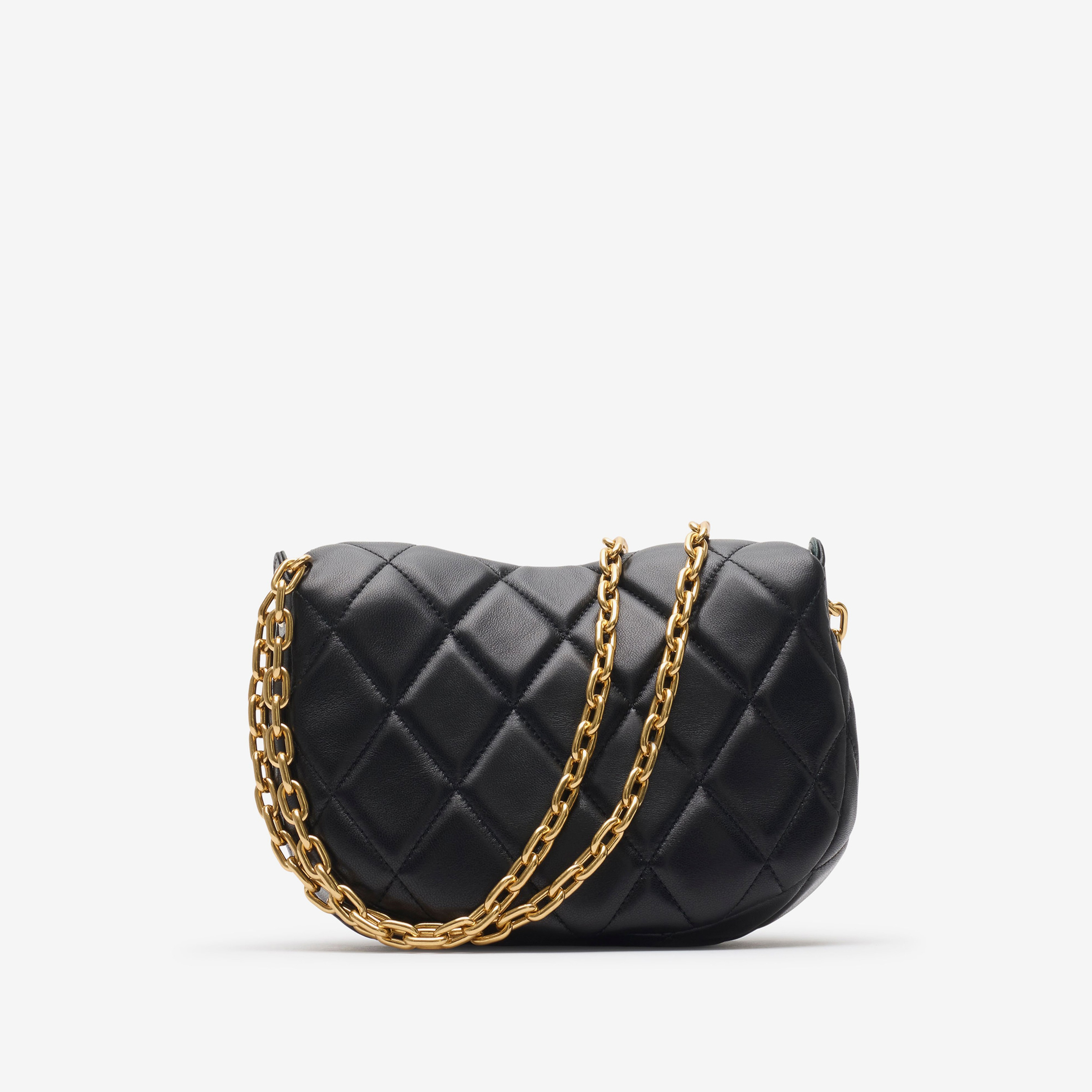Burberry Quilted Qql Rocking Horse Kadın Siyah Omuz Çantası