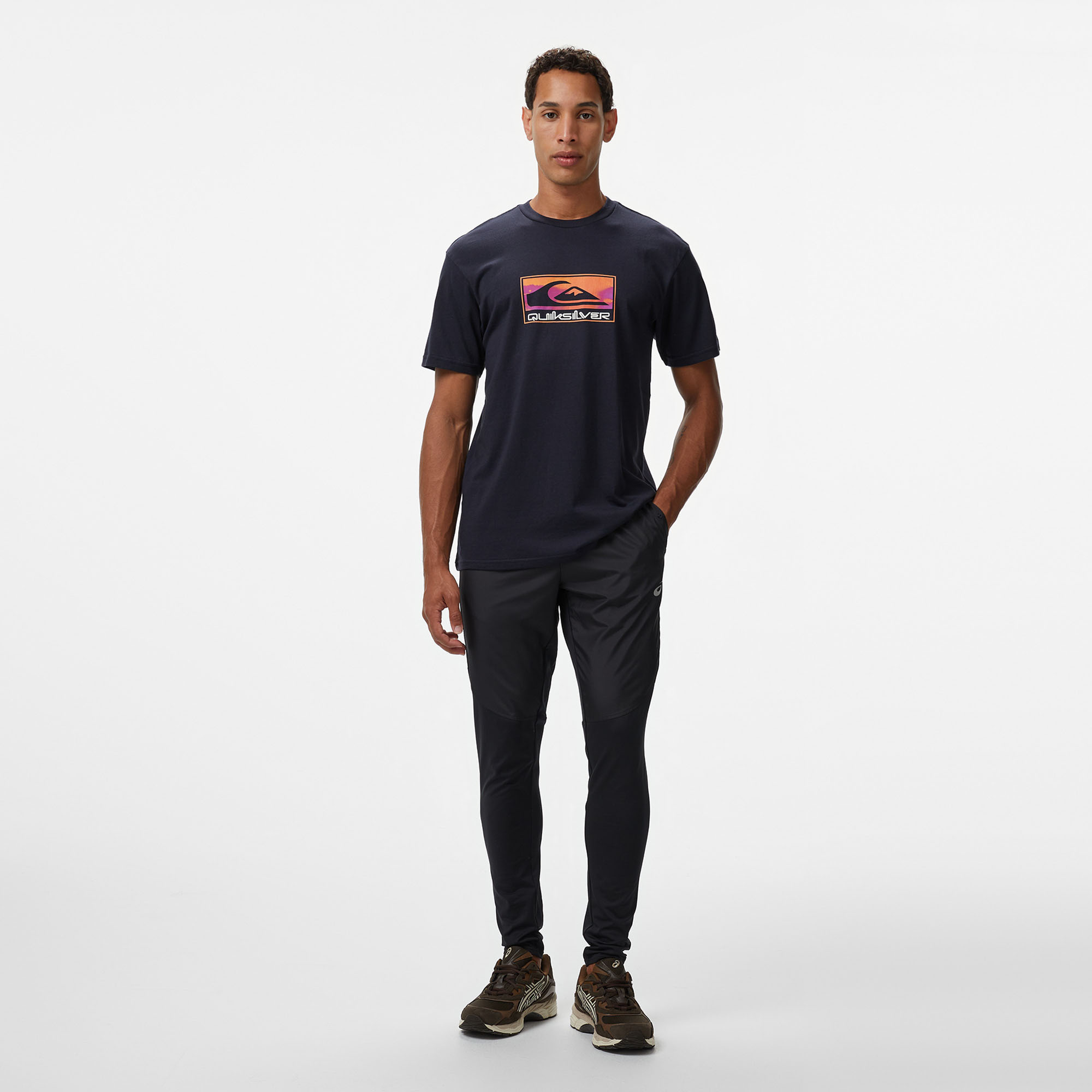 Quiksilver Ev Gradient Box Ss Erkek Siyah T-Shirt