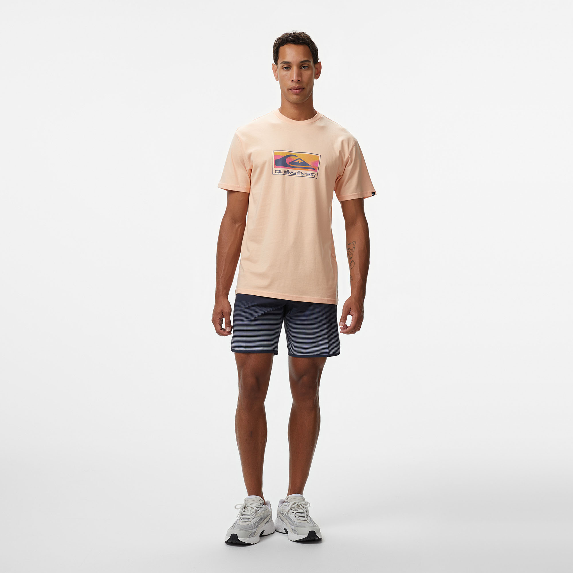 Quiksilver Ev Gradient Box Ss Erkek Pembe T-Shirt