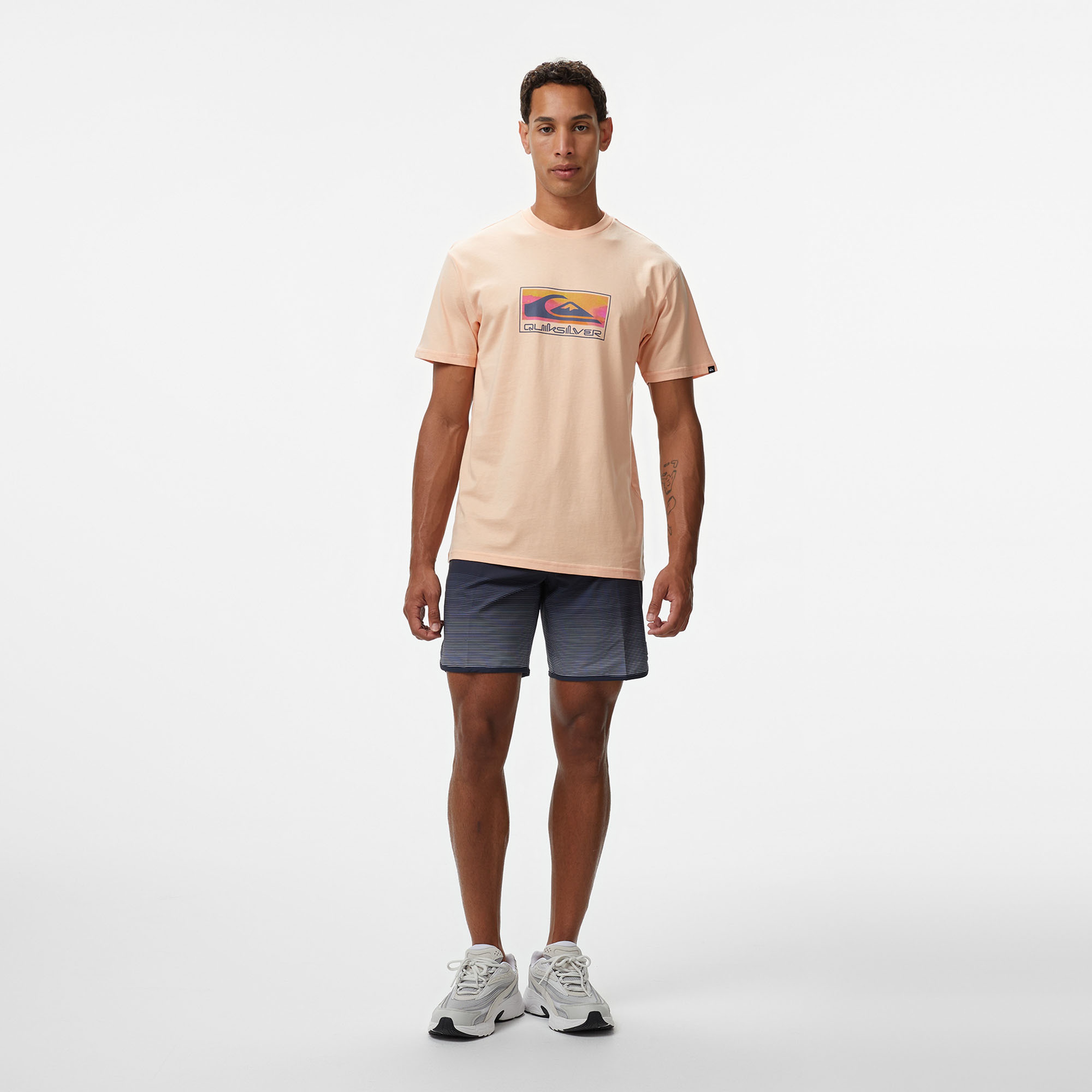 Quiksilver Ev Gradient Box Ss Erkek Pembe T-Shirt