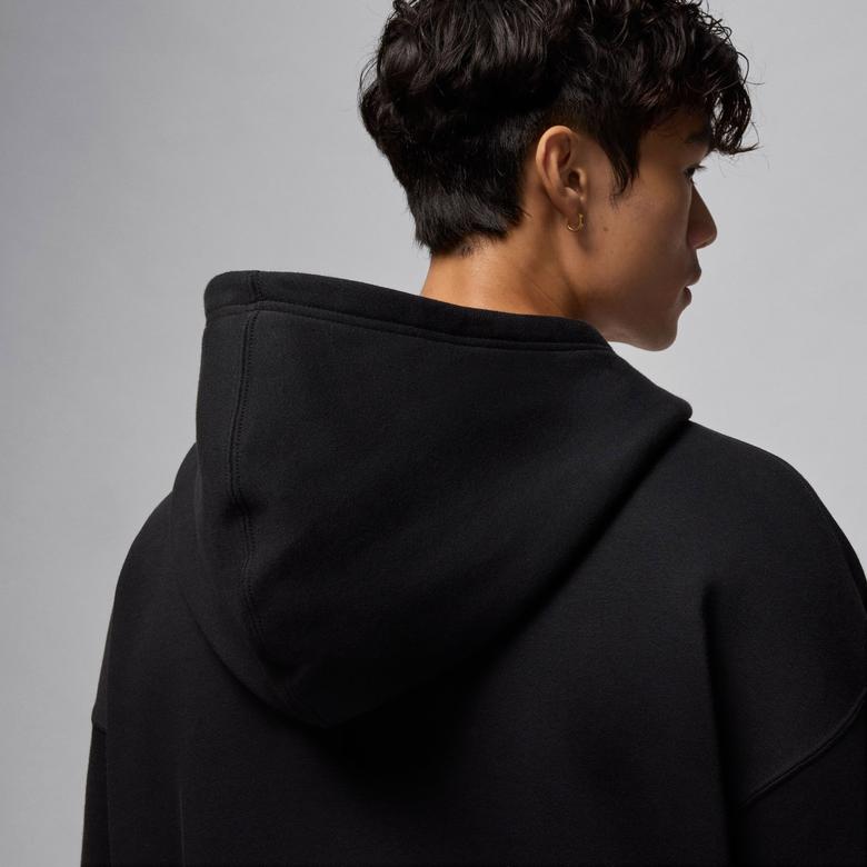 Jordan Brooklyn Oversize Strech Erkek Siyah Hoodie