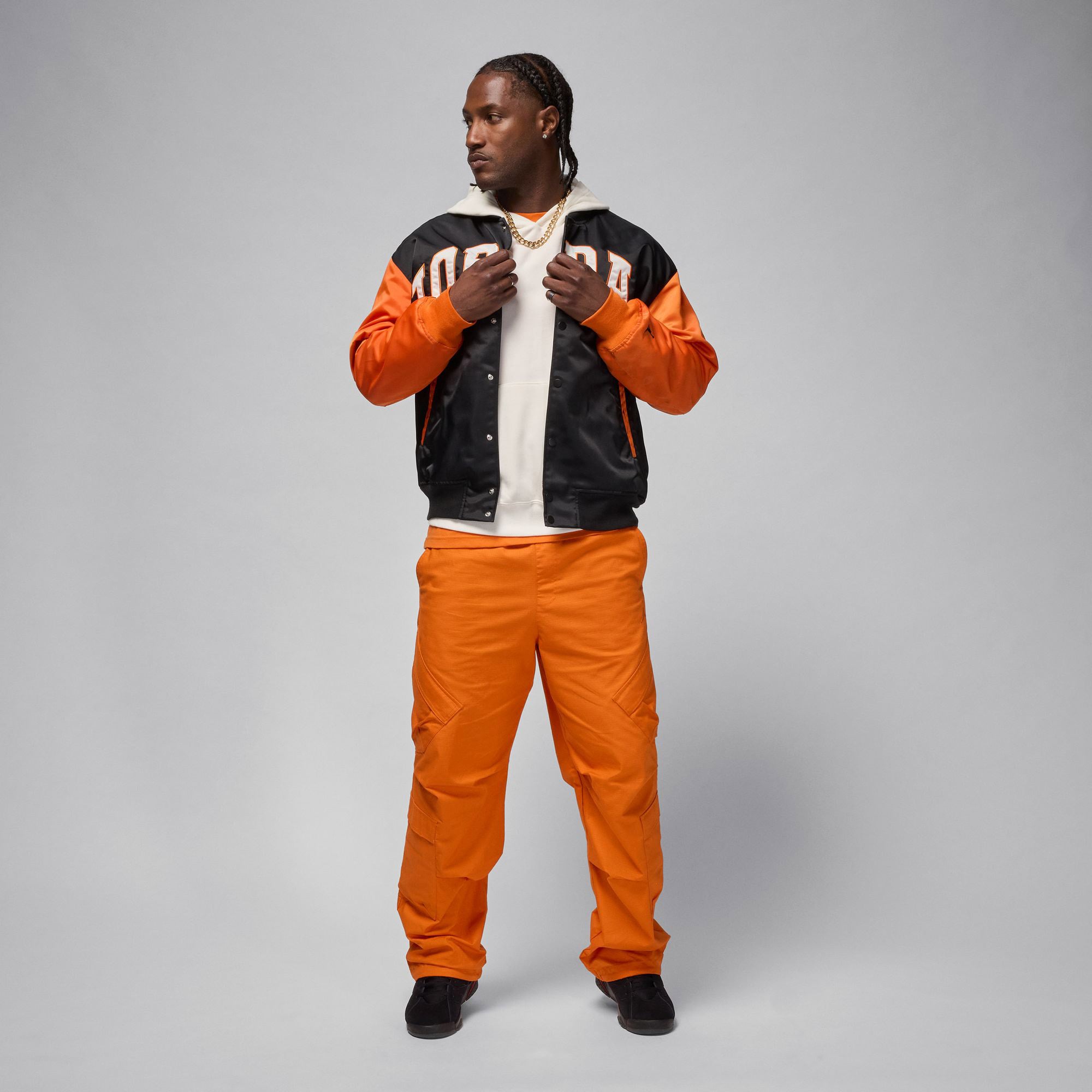 Jordan Brooklyn College Varsity Erkek Siyah Ceket