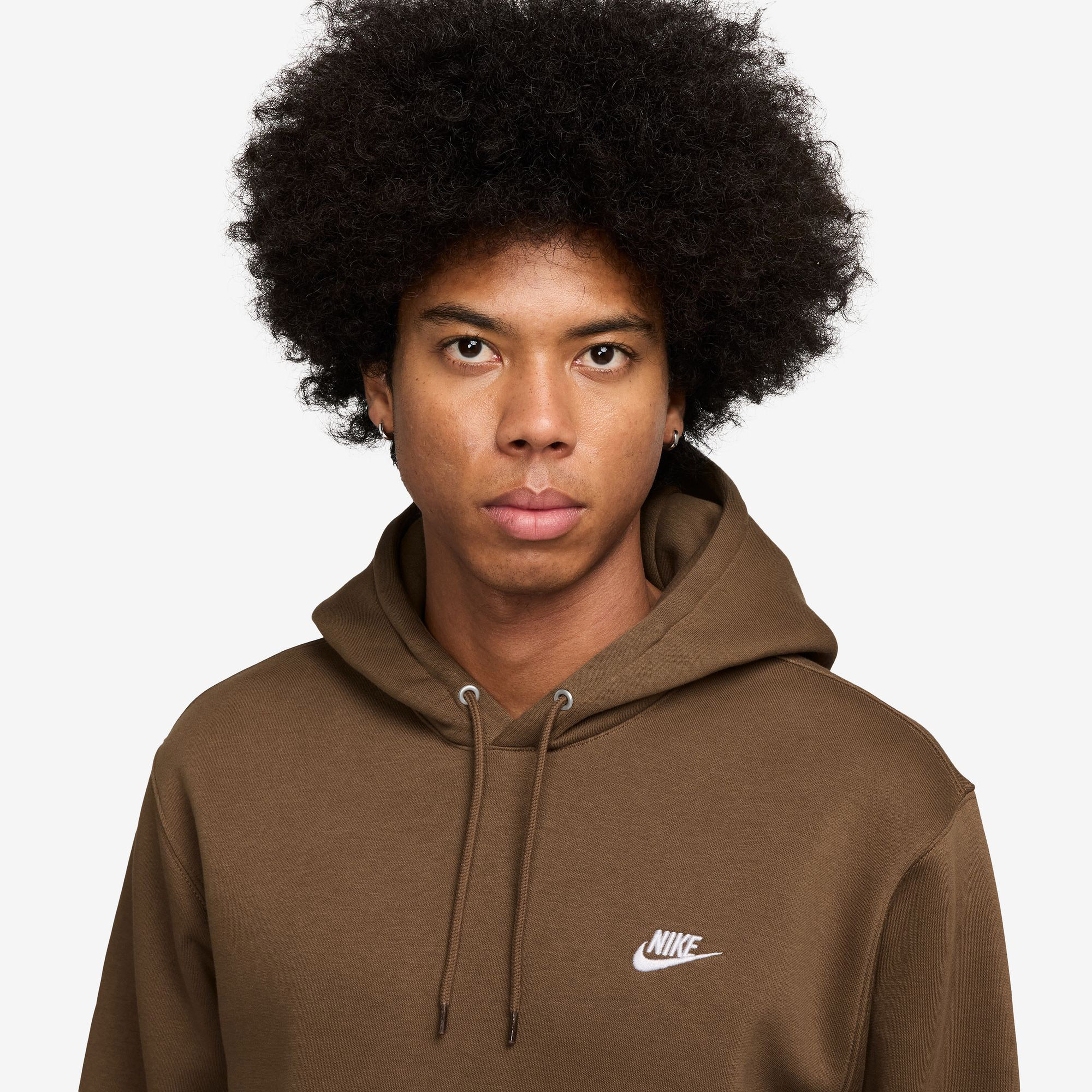 Nike Club Fleece Erkek Kahverengi Hoodie