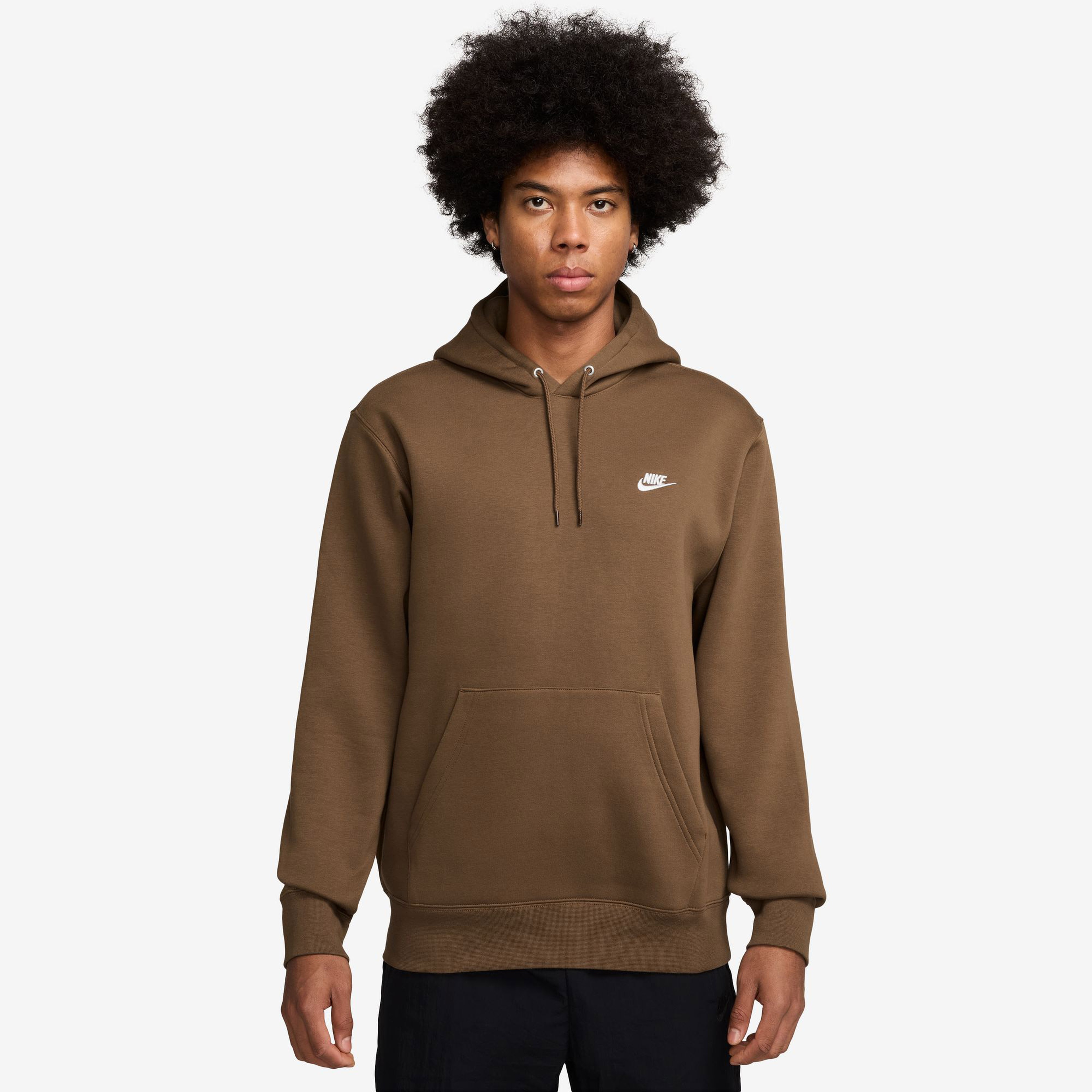 Nike Club Fleece Erkek Kahverengi Hoodie