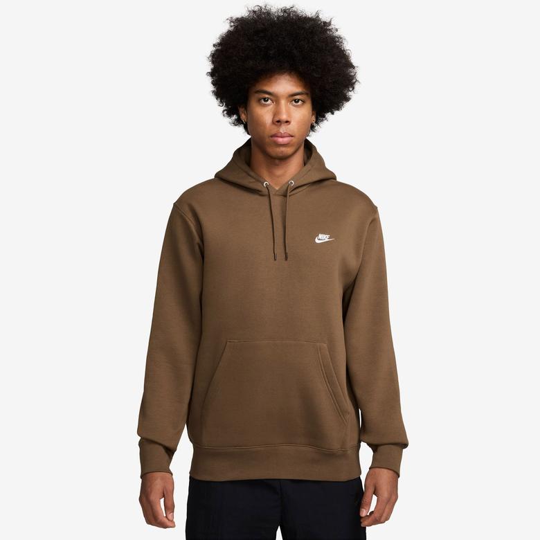 Nike Club Fleece Erkek Kahverengi Hoodie