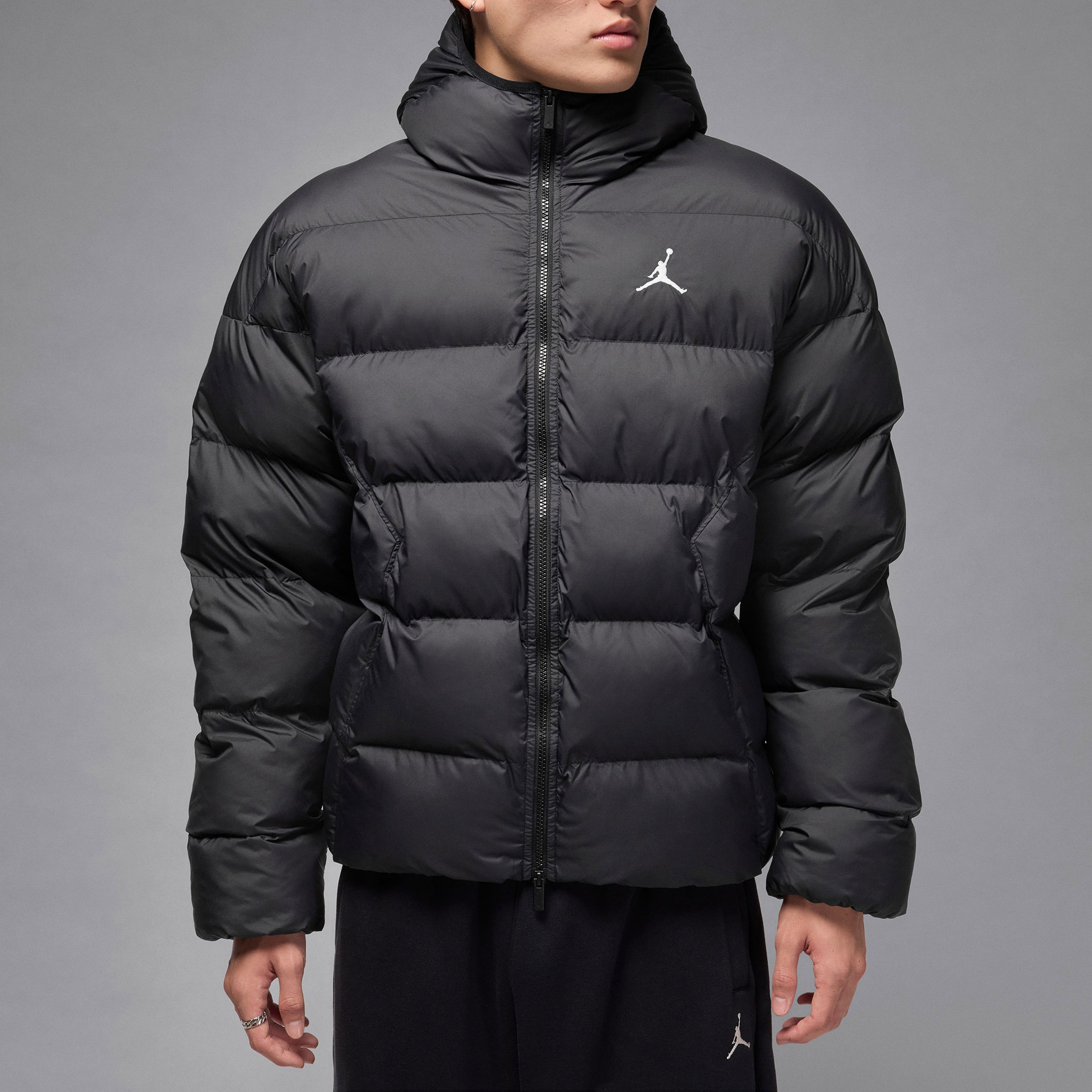 Jordan Brooklyn Puffer Erkek Siyah Mont