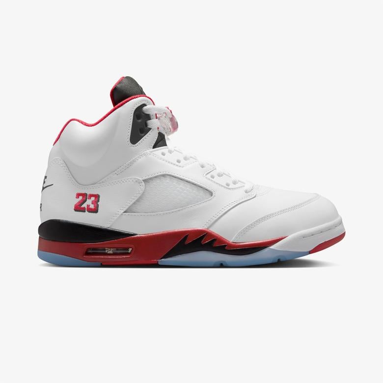 Nike Air Jordan Retro 5 Erkek Beyaz Spor Ayakkabı