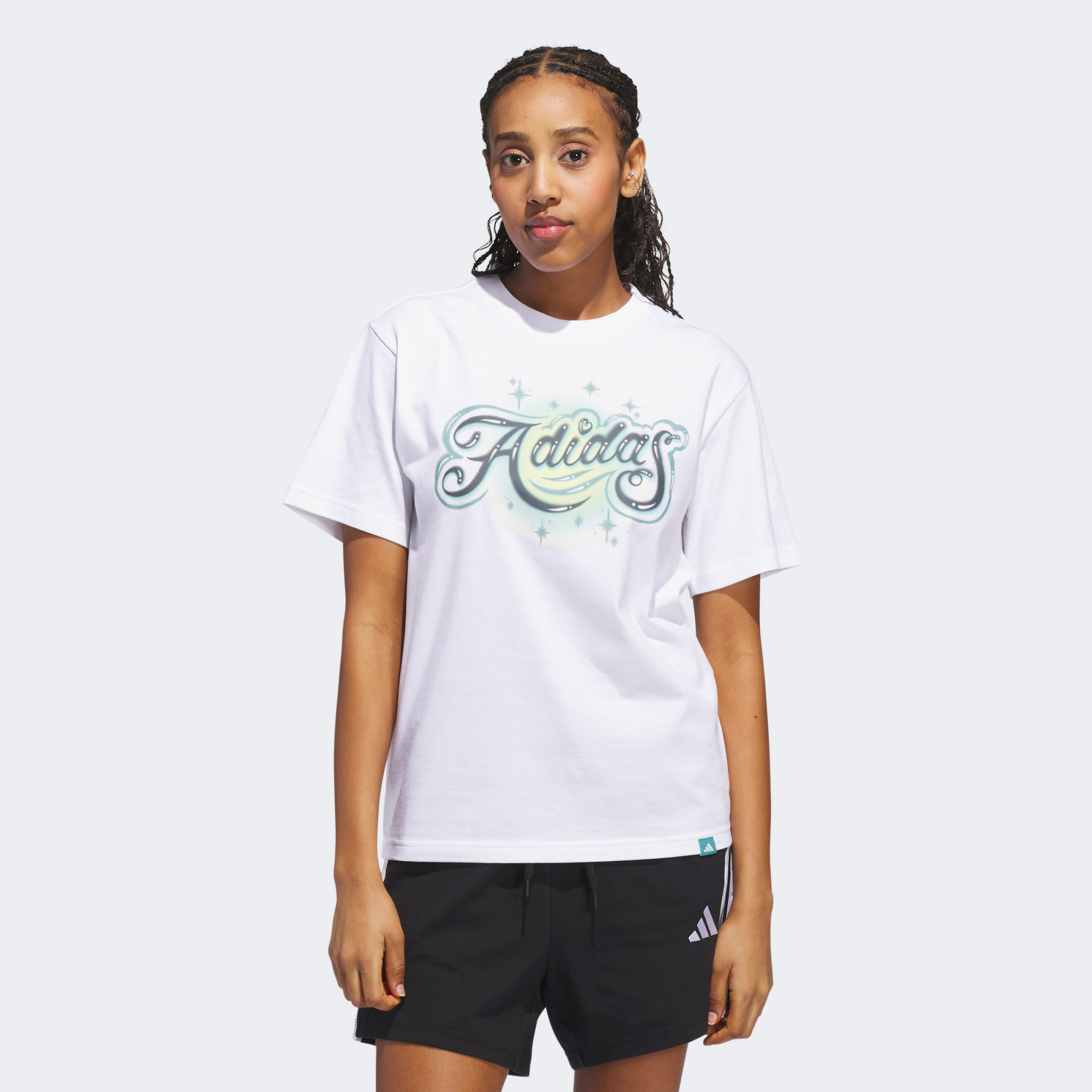 adidas Airbrush Kadın Beyaz T-Shirt