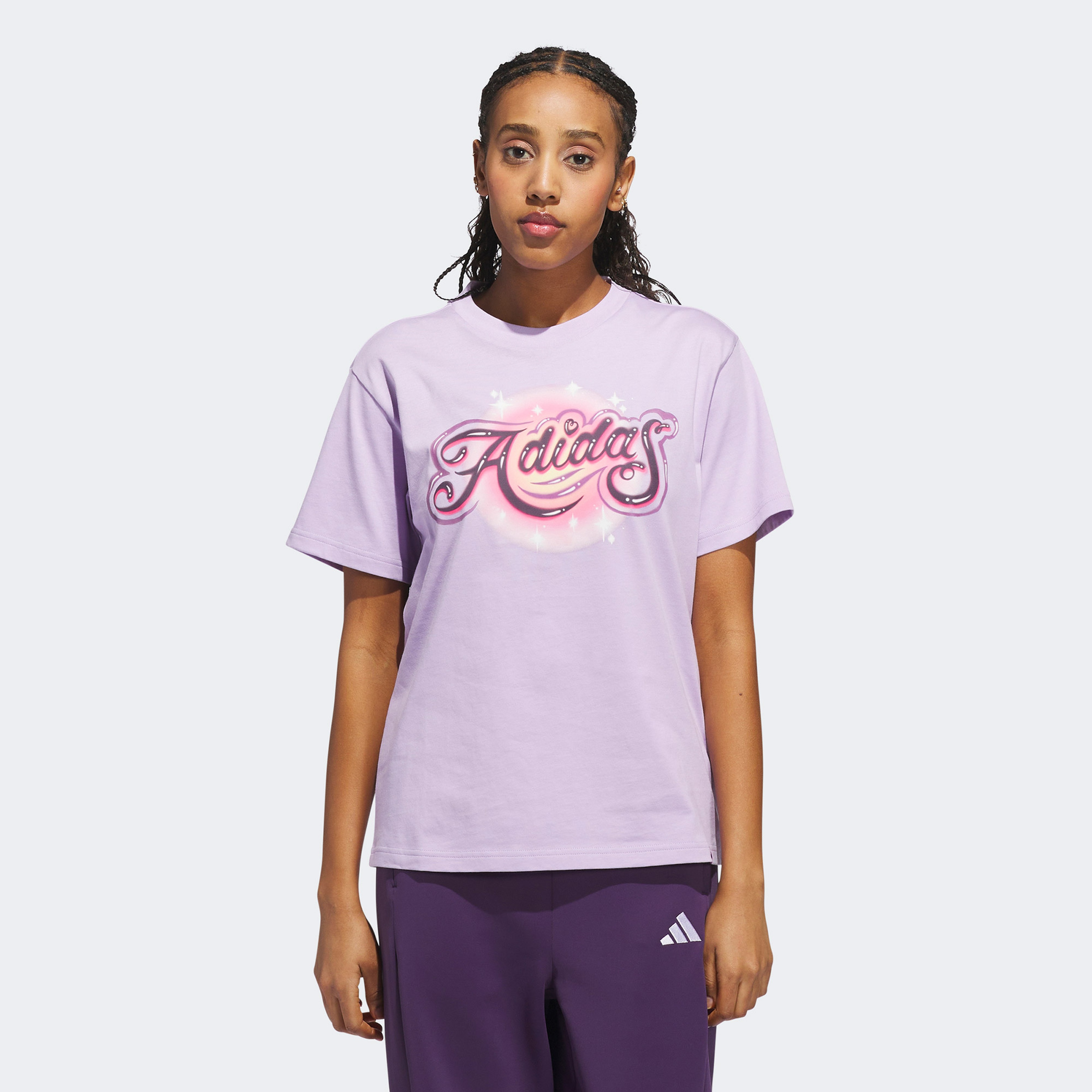 adidas Airbrush Kadın Gri T-Shirt