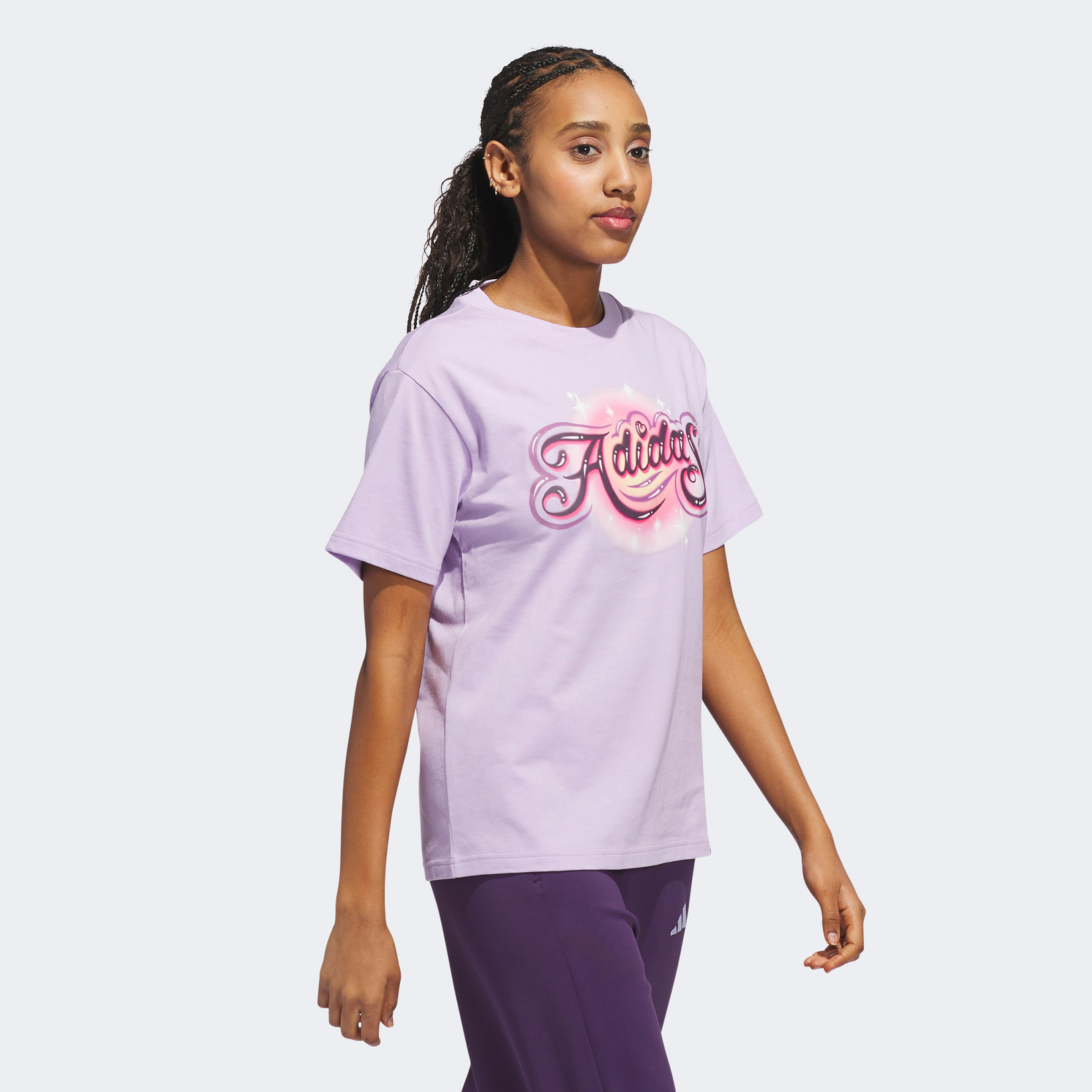 adidas Airbrush Kadın Gri T-Shirt