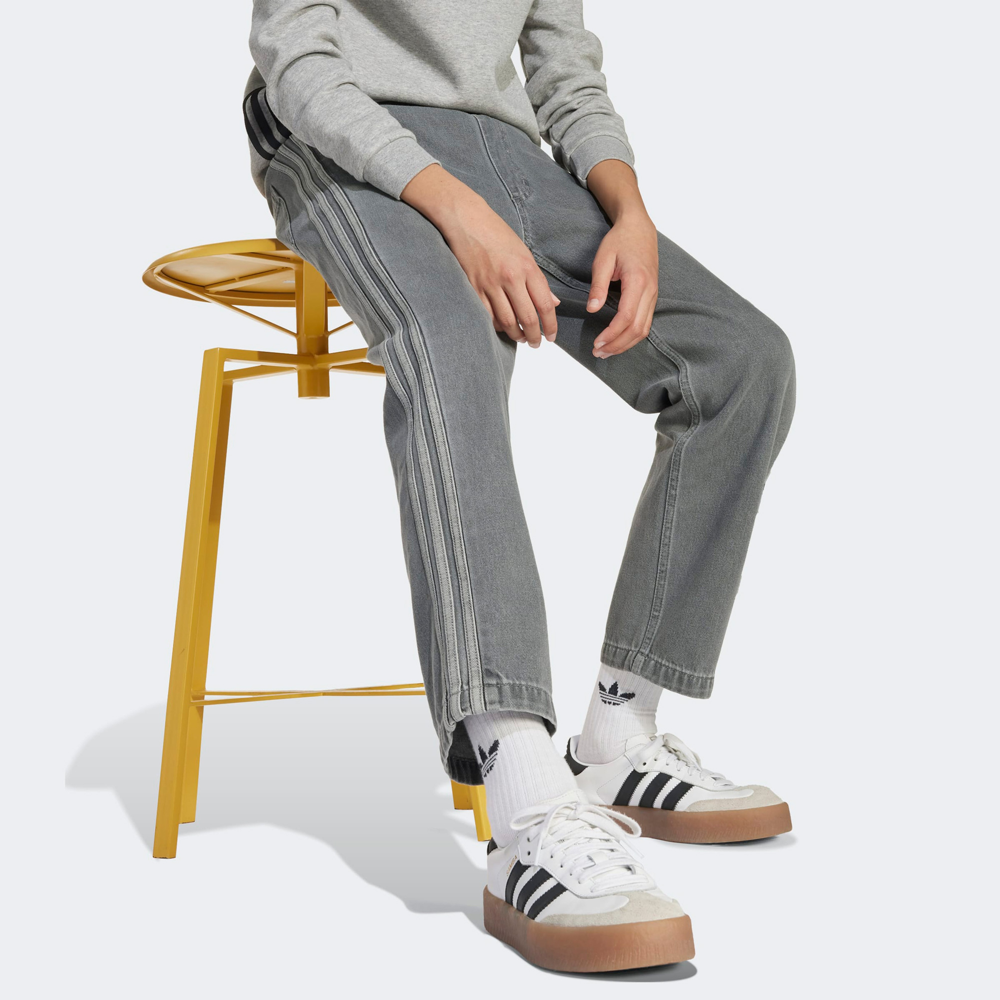 adidas Denim Gri Çocuk Pantolonu