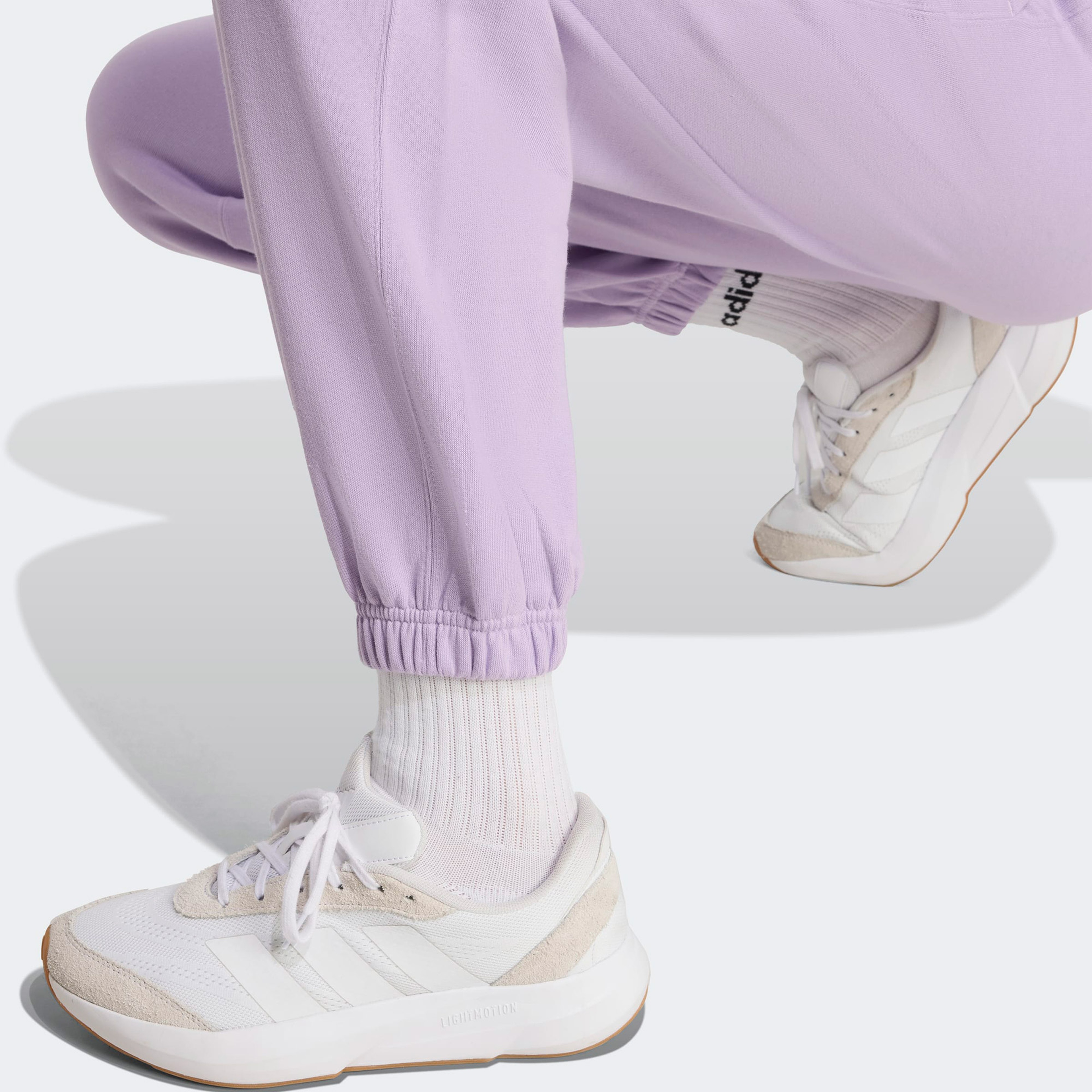 adidas All SZN Holiday Glitter Fleece Loose Kadın Lila Eşofman Altı