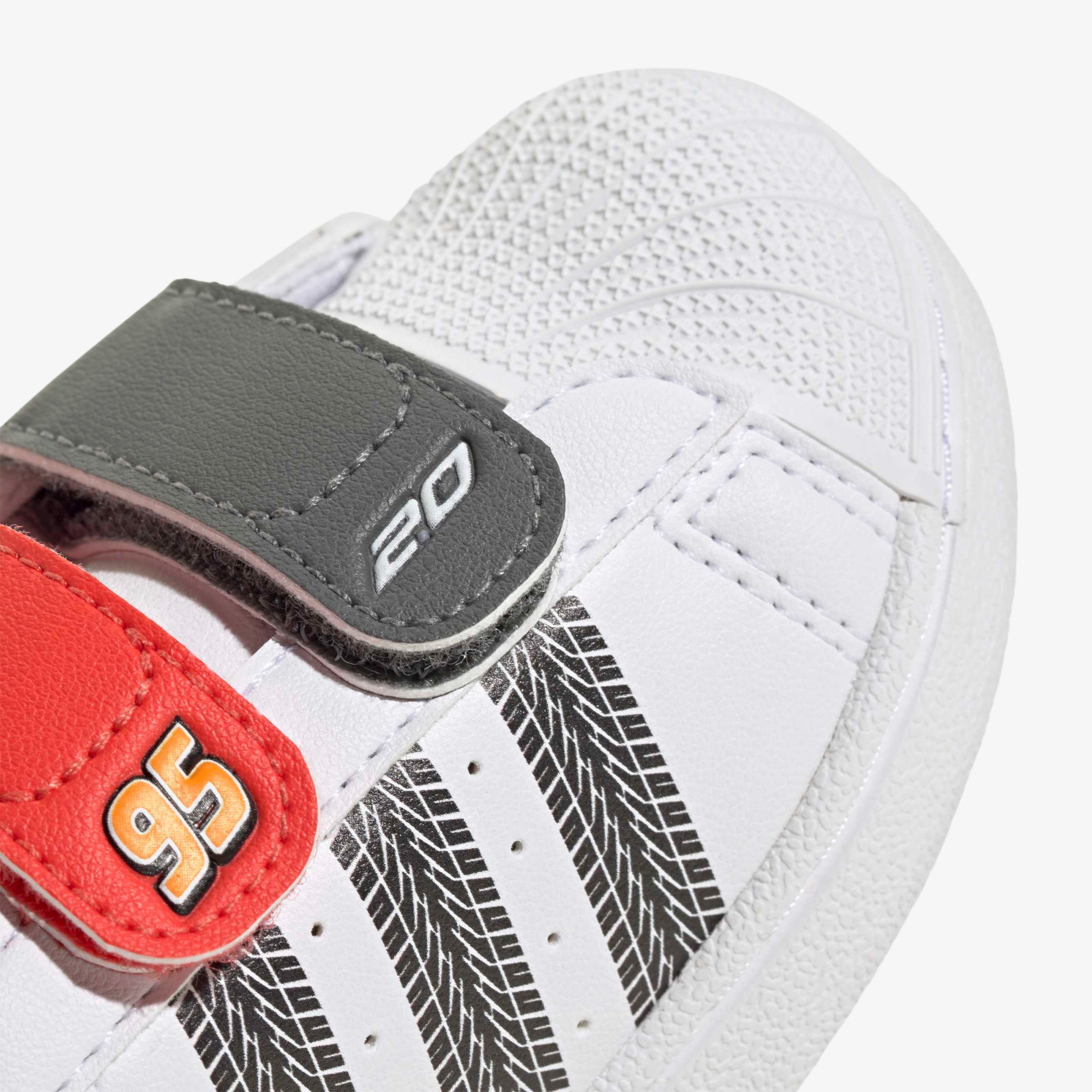adidas Pixar Cars Superstar II Comfort Closure Beyaz Bebek Ayakkabı