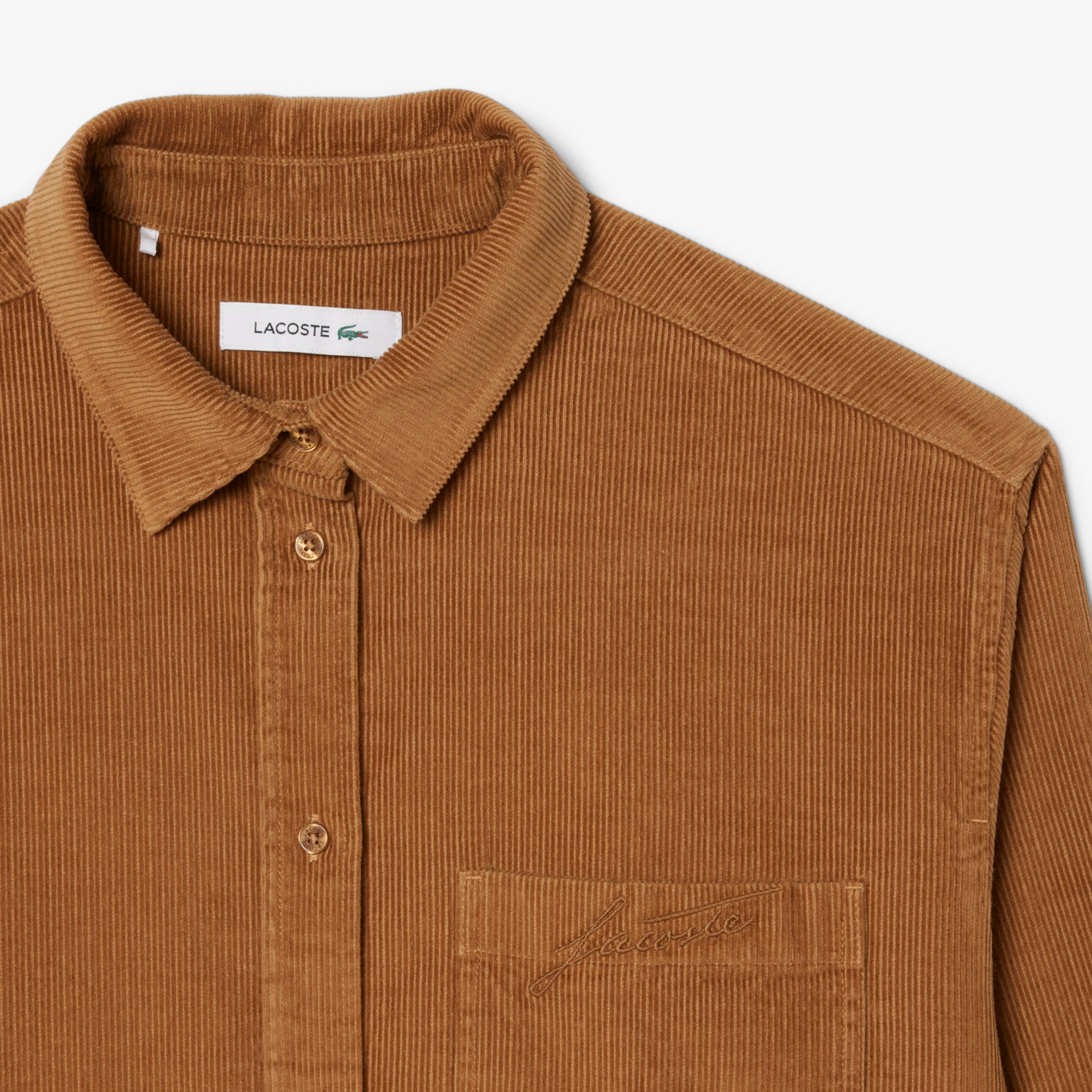 Kadın Oversize Fit Kadife Kahverengi Gömlek