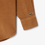 Lacoste Kadın Oversize Fit Kahverengi Gömlek