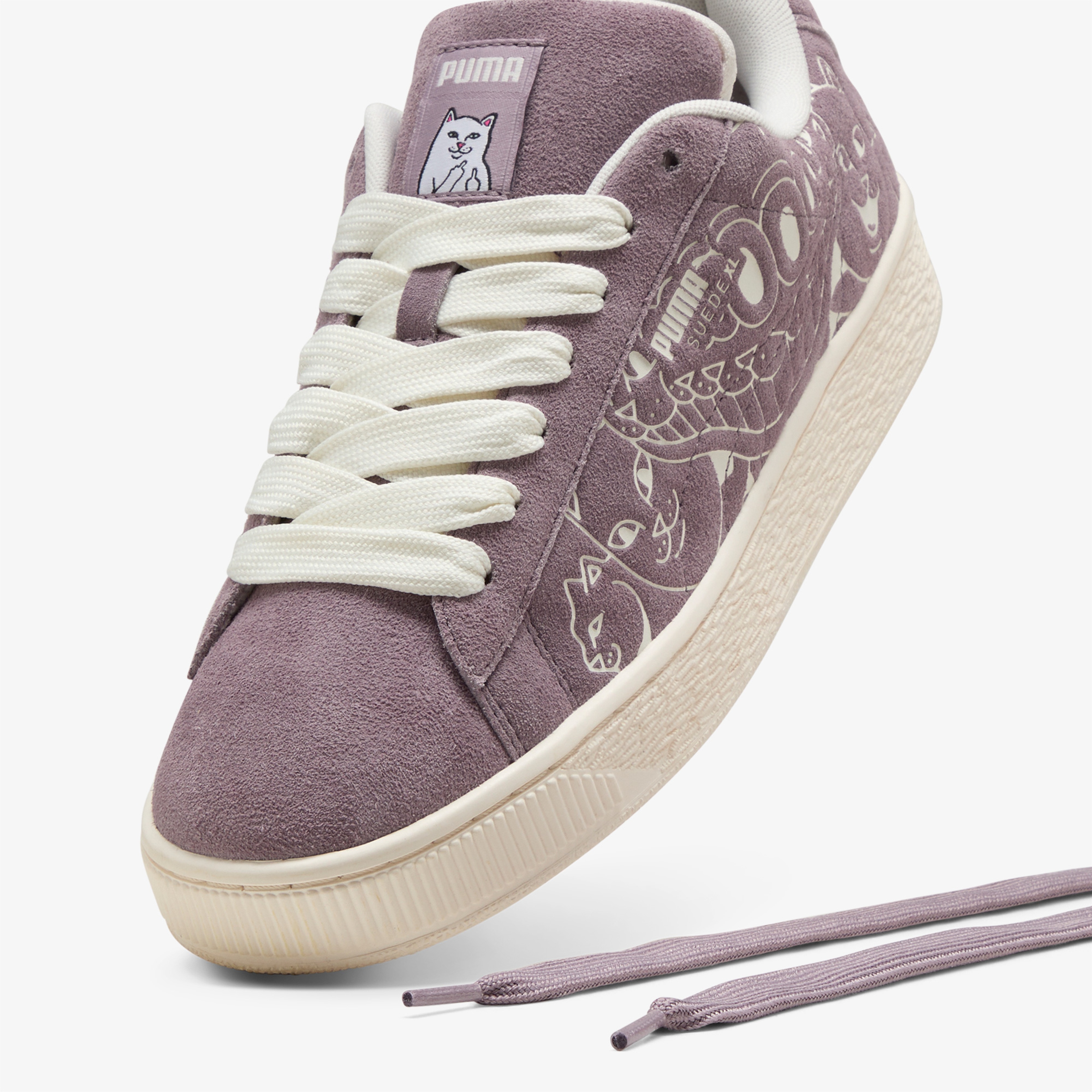 Puma Suede XL Ripndip Erkek Mor Spor Ayakkabı