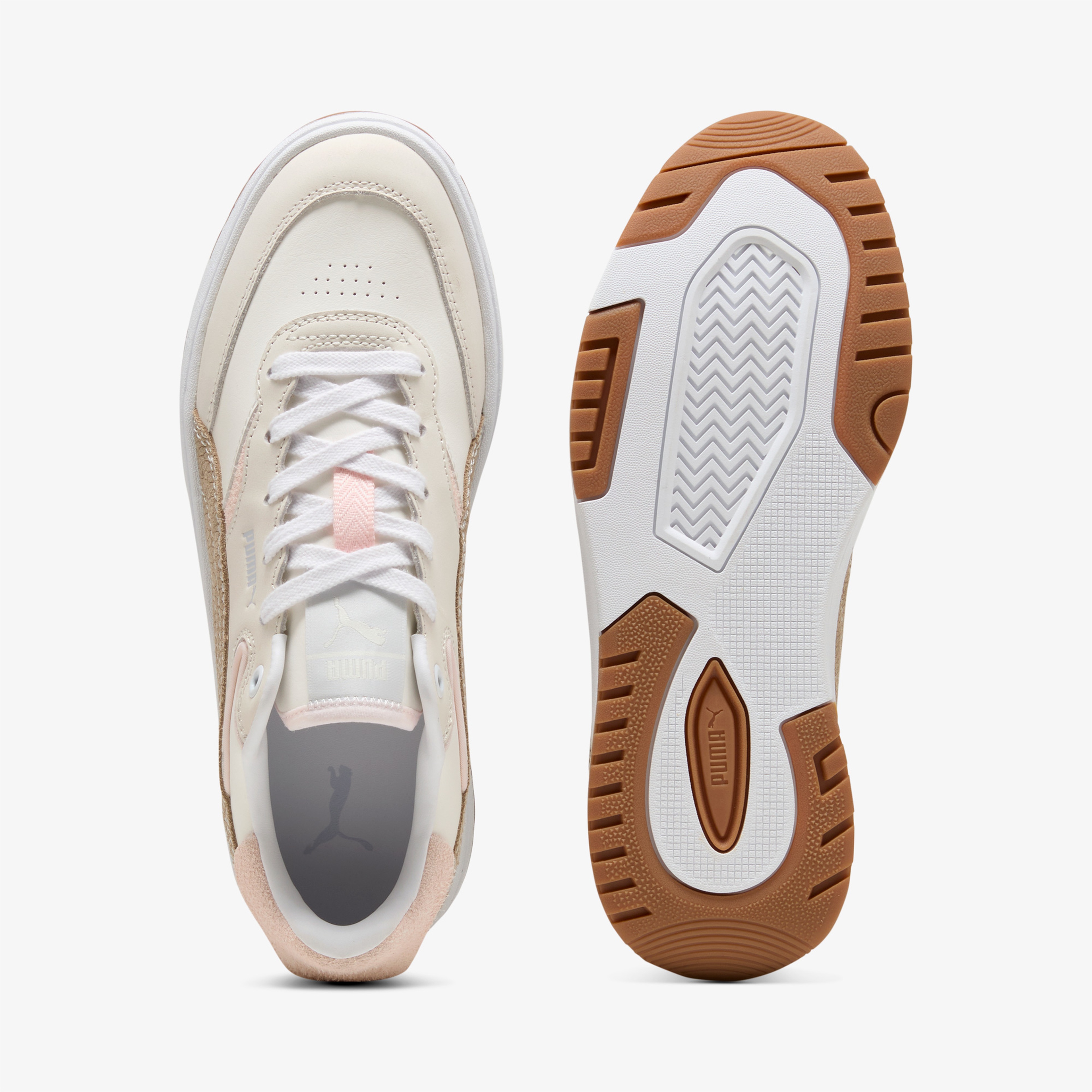 Puma Cali Sylva Elevated Kadın Krem Spor Ayakkabı