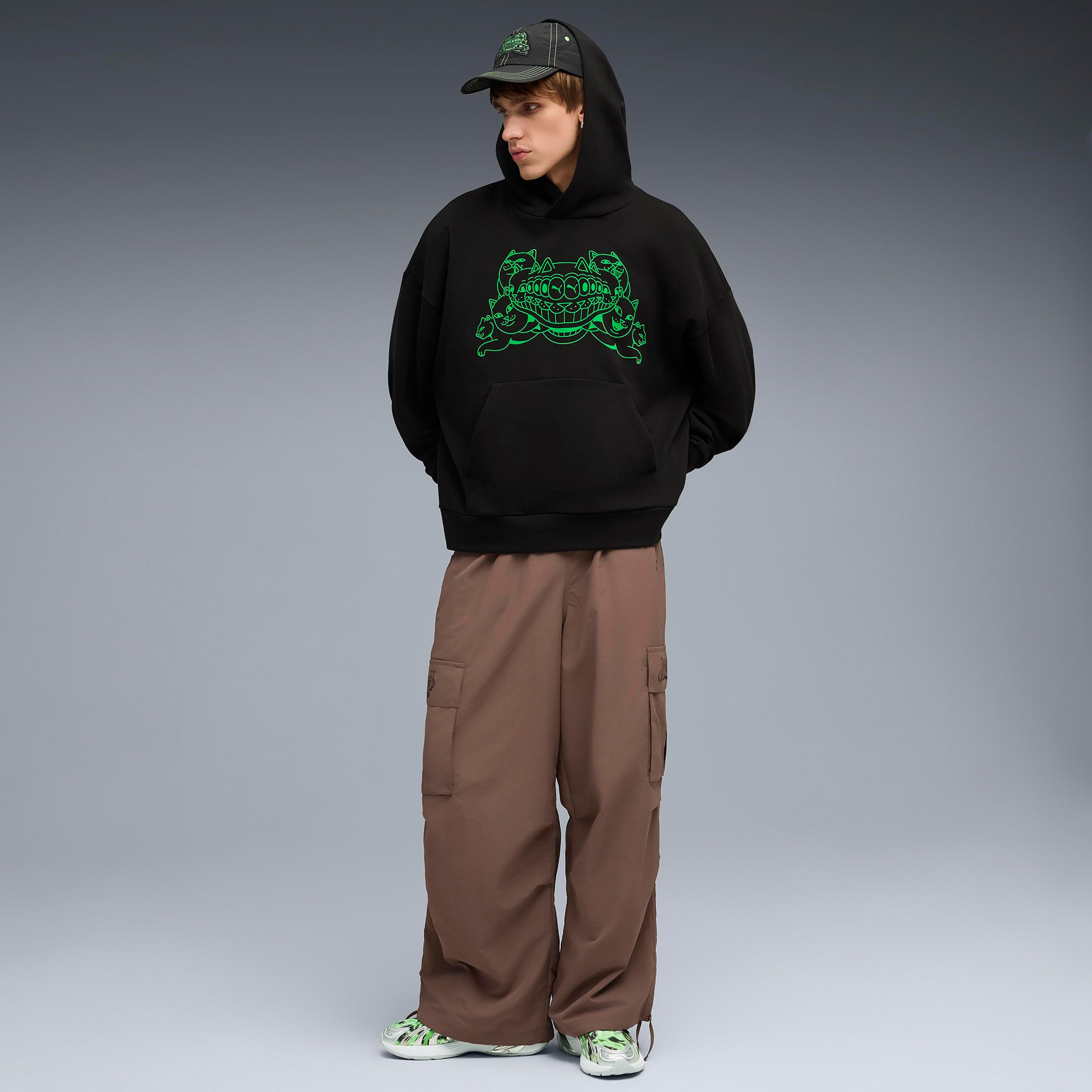 Puma X Ripndip Boxy Erkek Siyah Sweatshirt