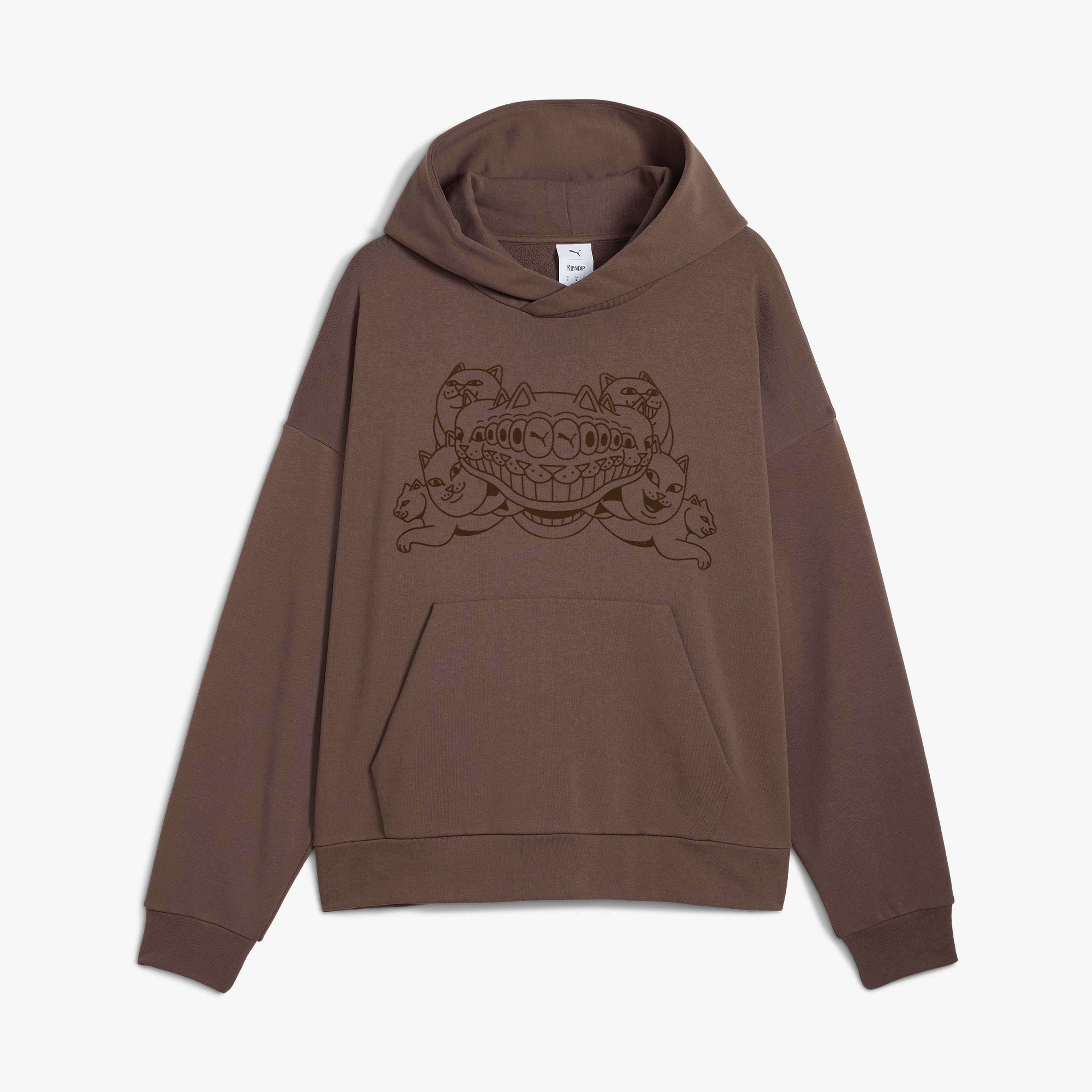 Puma X Ripndip Boxy Erkek Kahverengi Sweatshirt