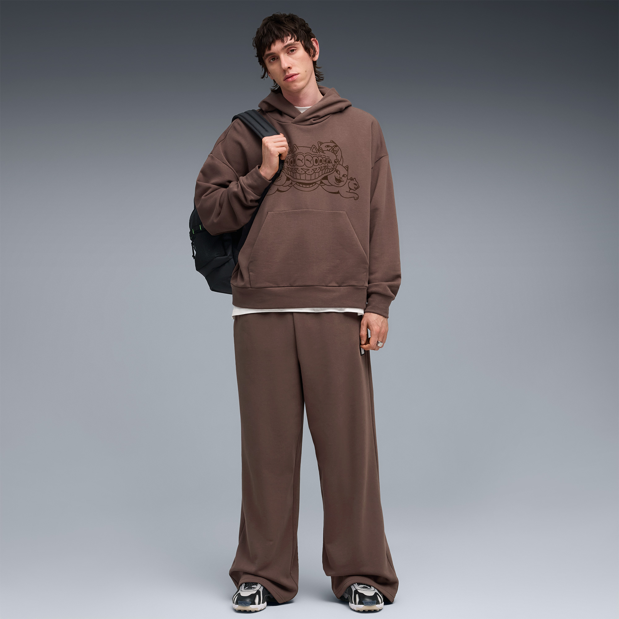 Puma X Ripndip Boxy Erkek Kahverengi Sweatshirt