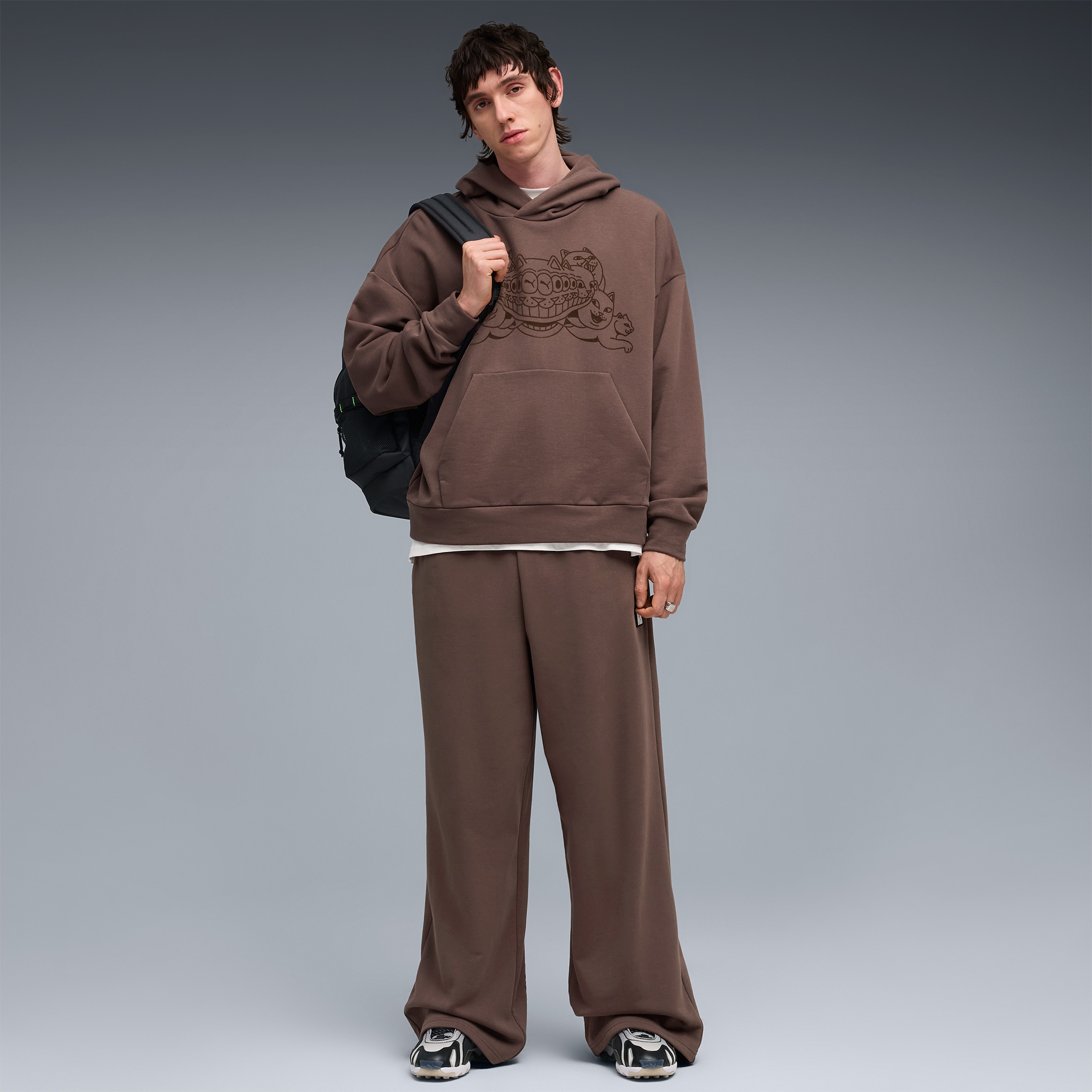 Puma X Ripndip Boxy Erkek Kahverengi Sweatshirt