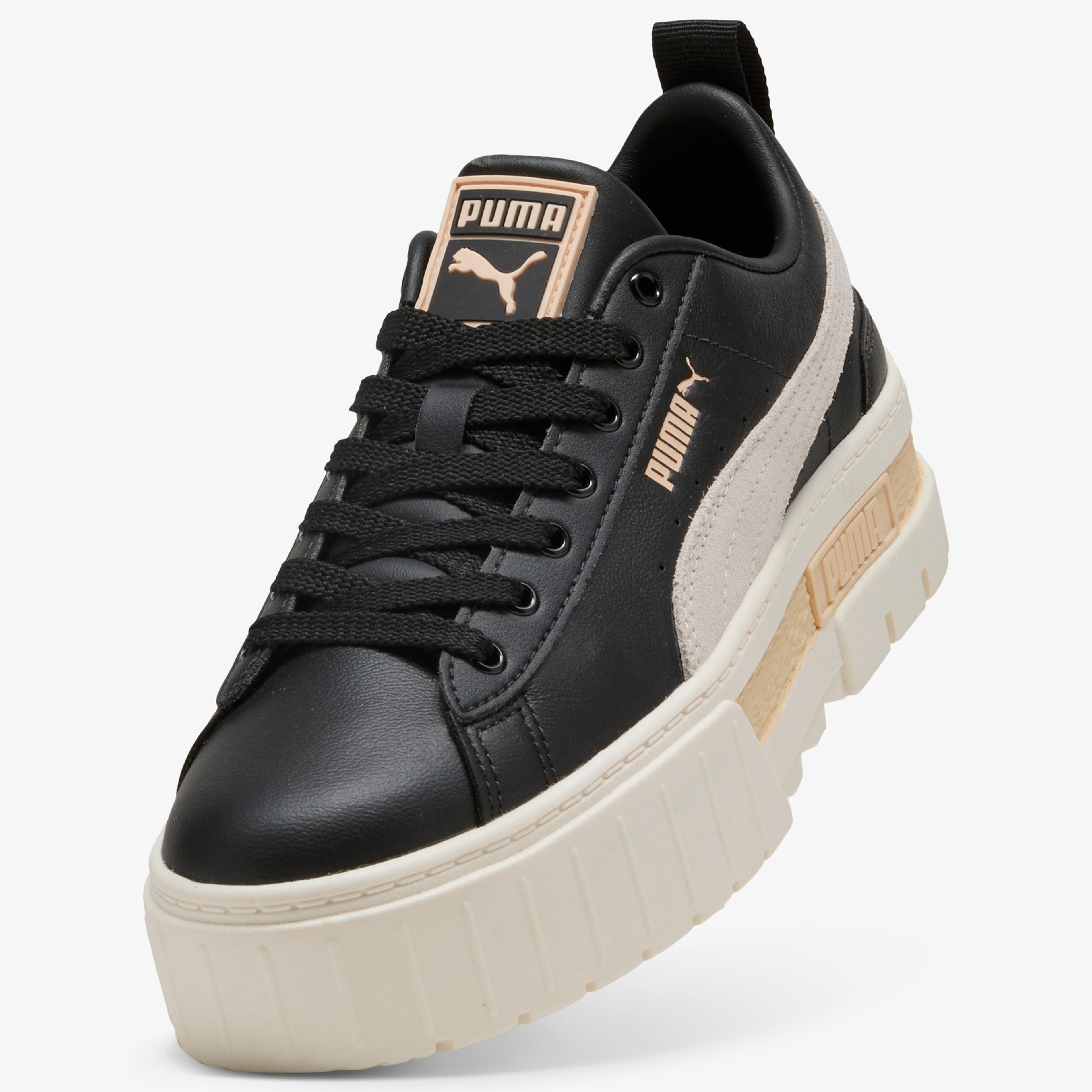 Puma Mayze Leather Kadın Siyah Spor Ayakkabı